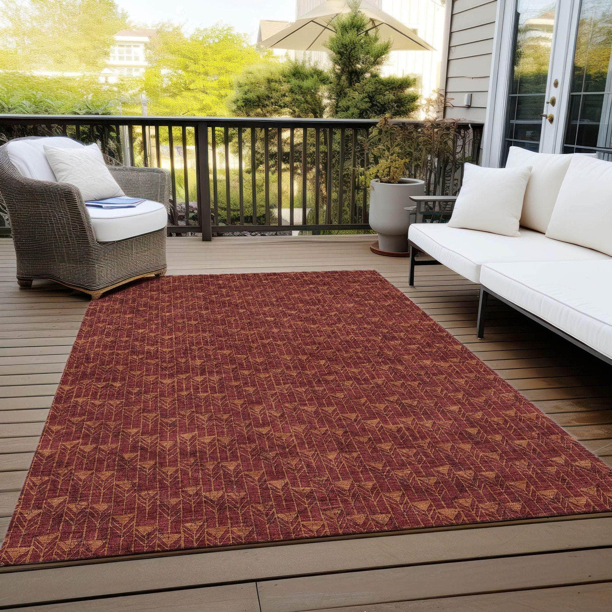 Machine Made ACN514 Burgundy Red Rugs #color_burgundy red