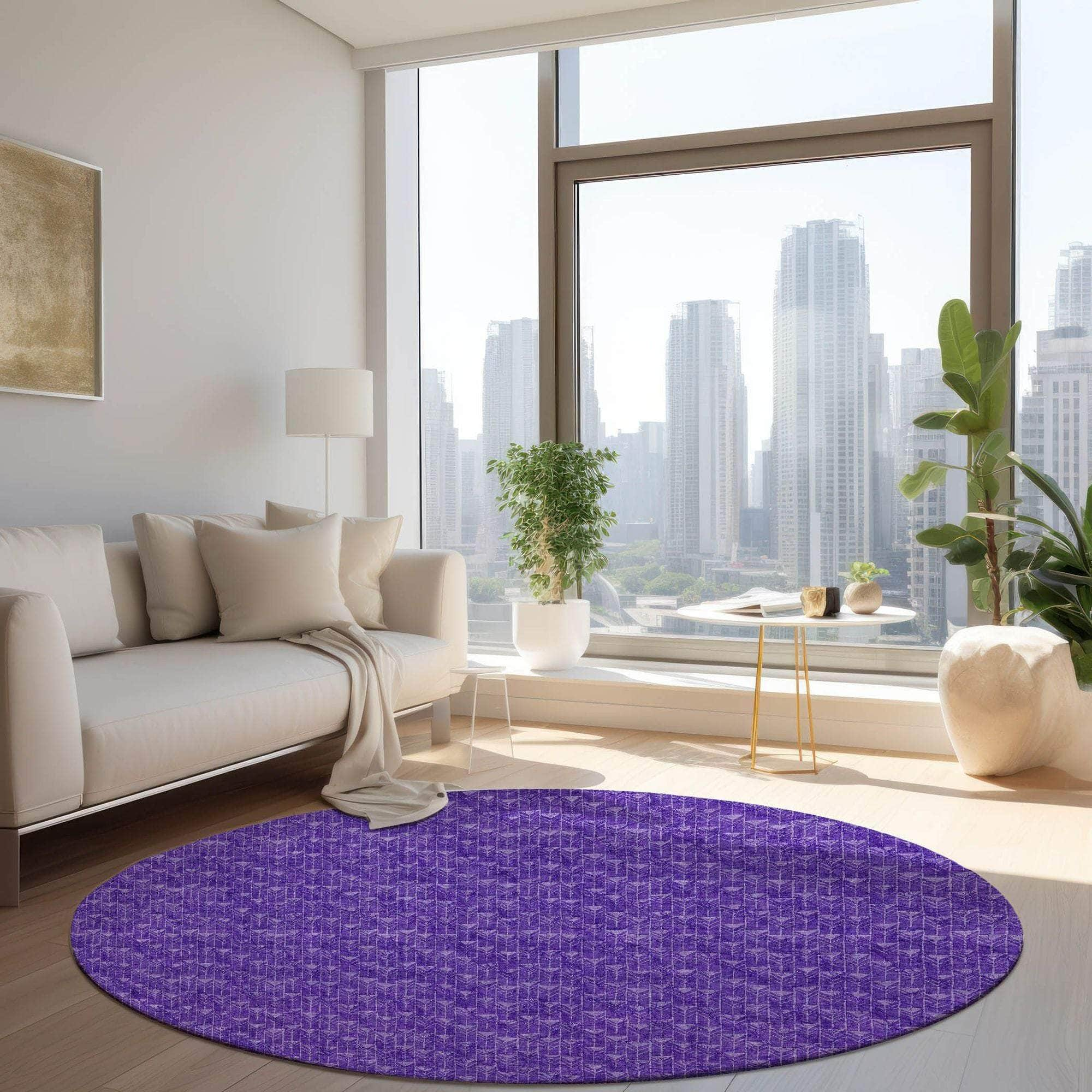 Machine Made ACN514 Purple  Rugs #color_purple 