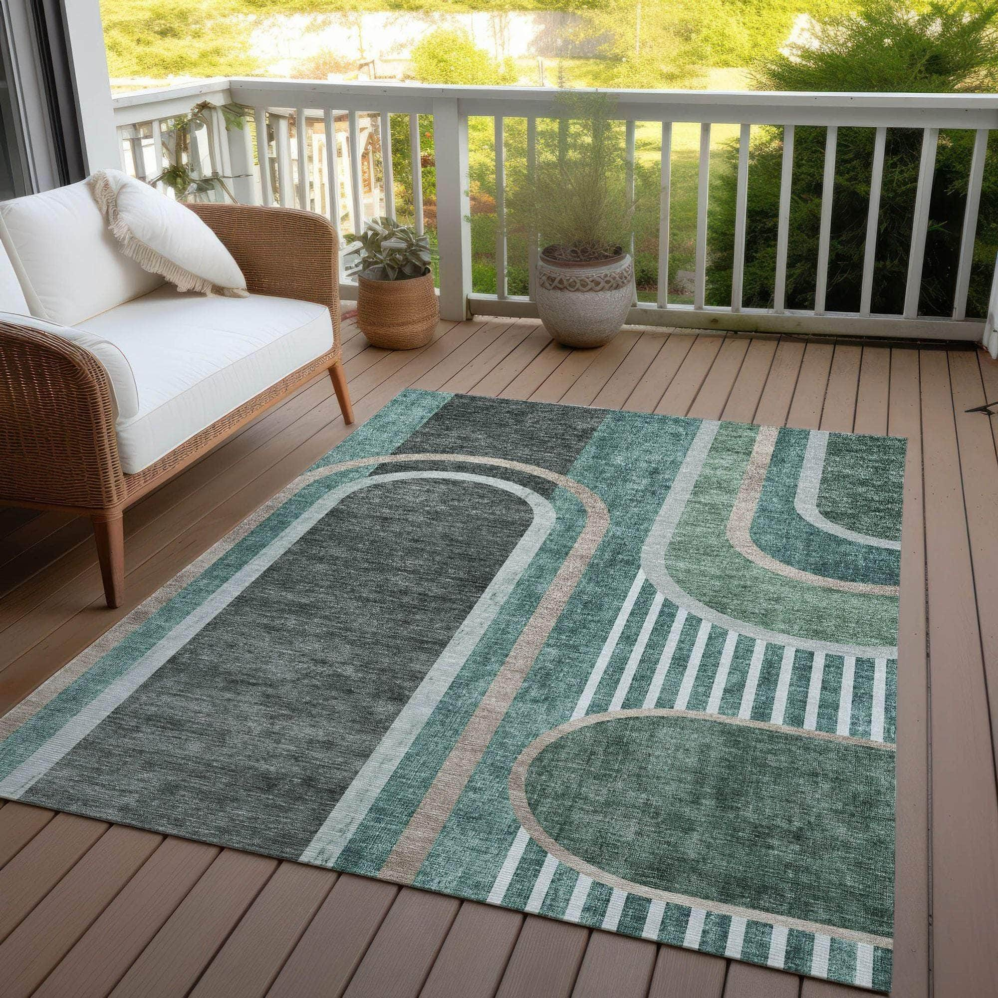 Machine Made ACN532 Emerald Green Rugs #color_emerald green