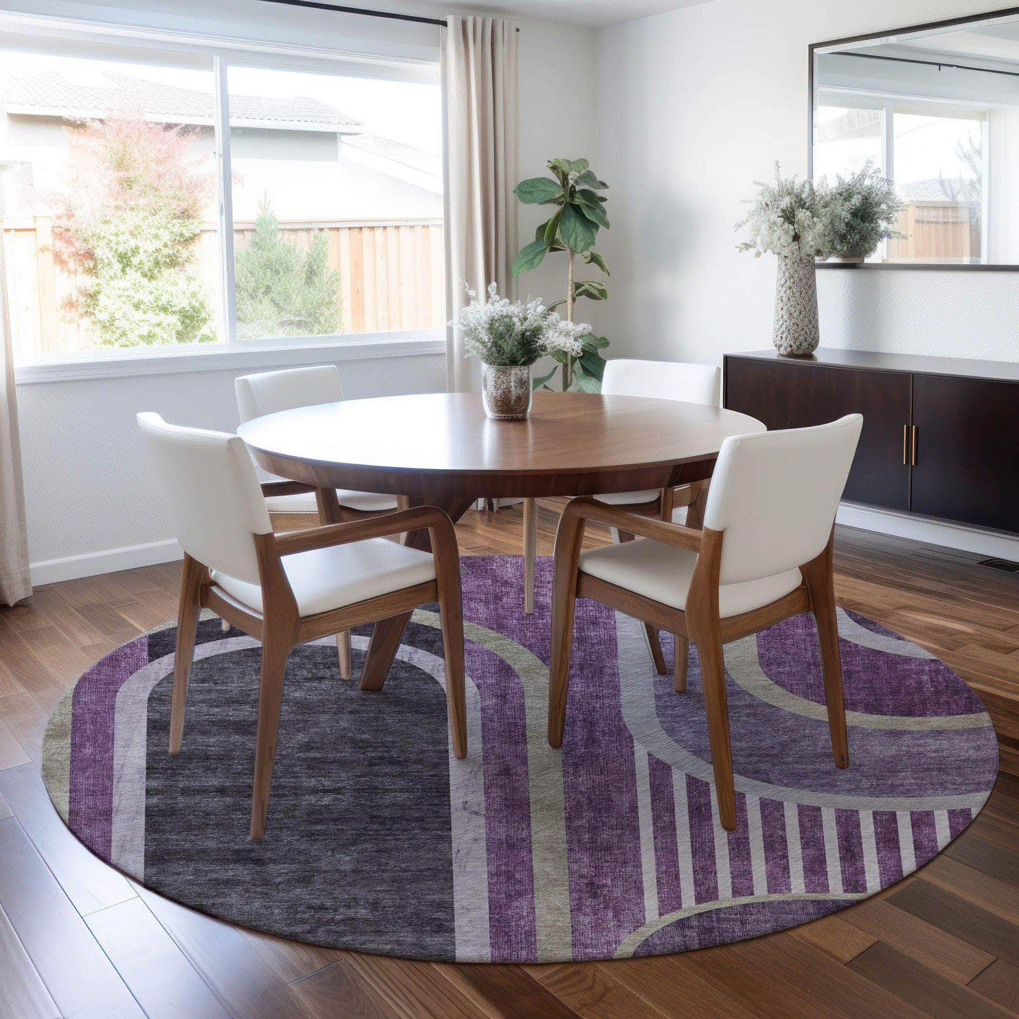 Machine Made ACN532 Purple  Rugs #color_purple 