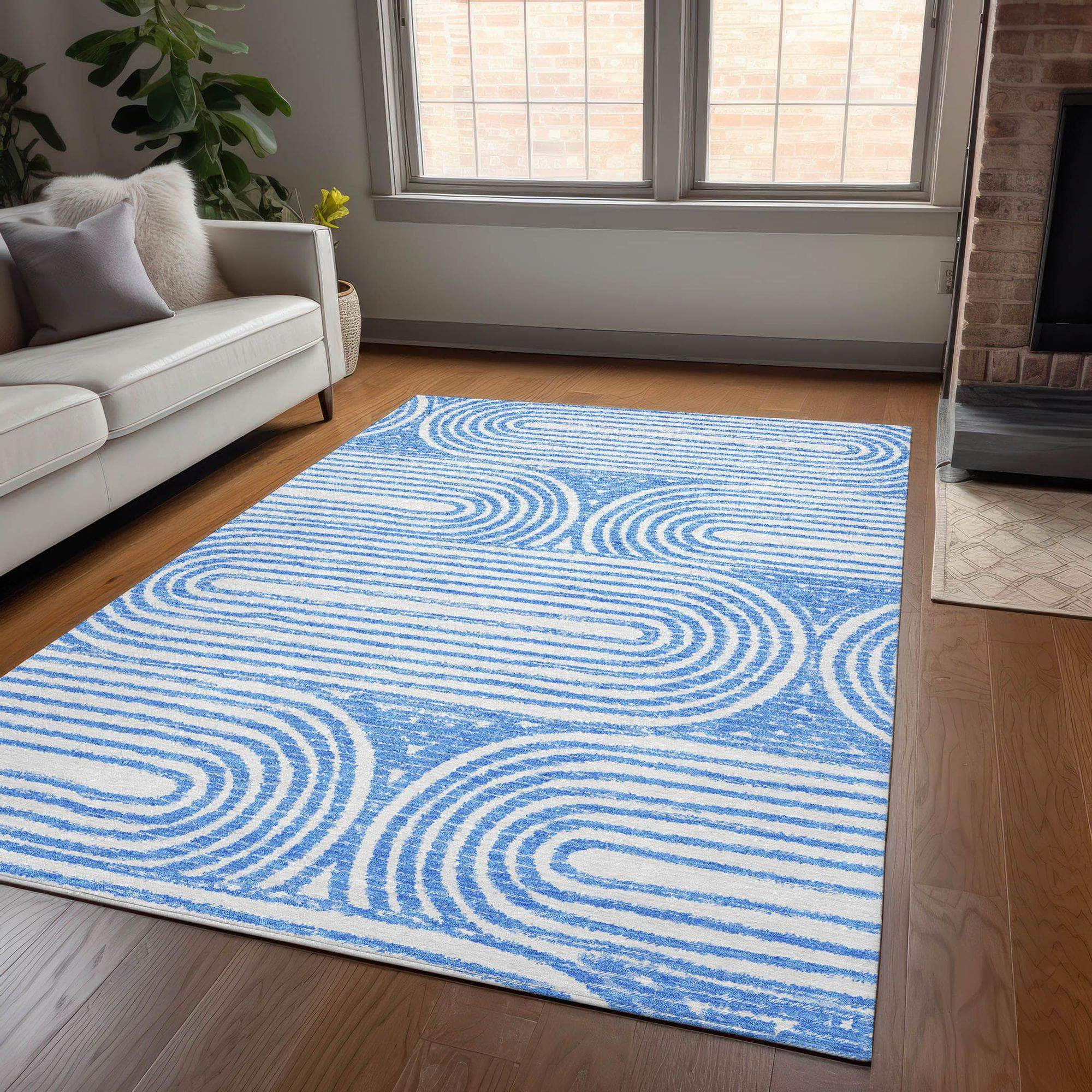 Machine Made ACN540 Blue  Rugs #color_blue 