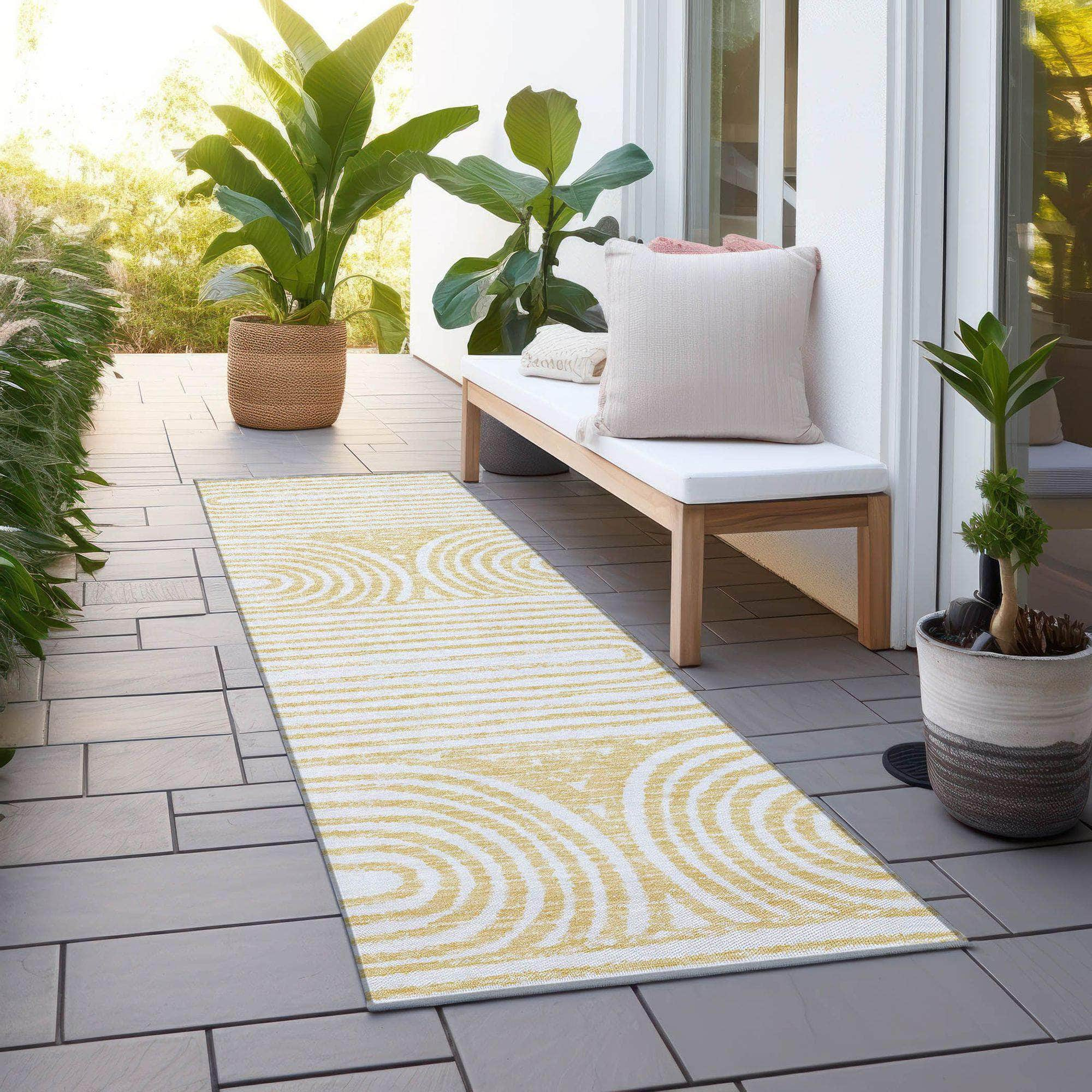 Machine Made ACN540 Gold  Rugs #color_gold 