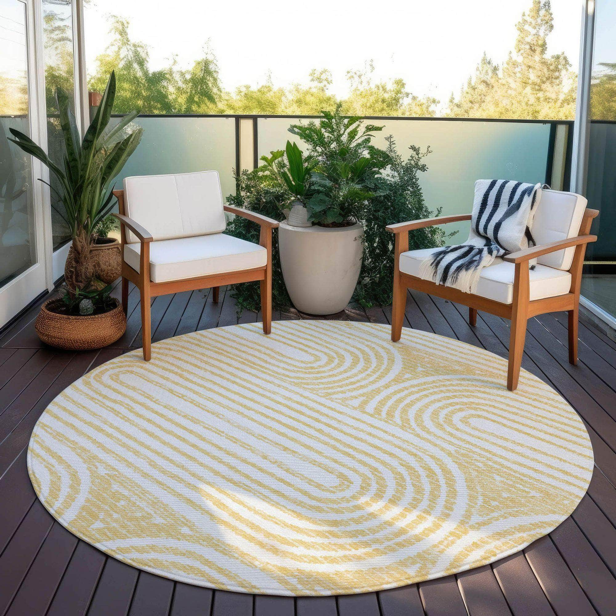 Machine Made ACN540 Gold  Rugs #color_gold 