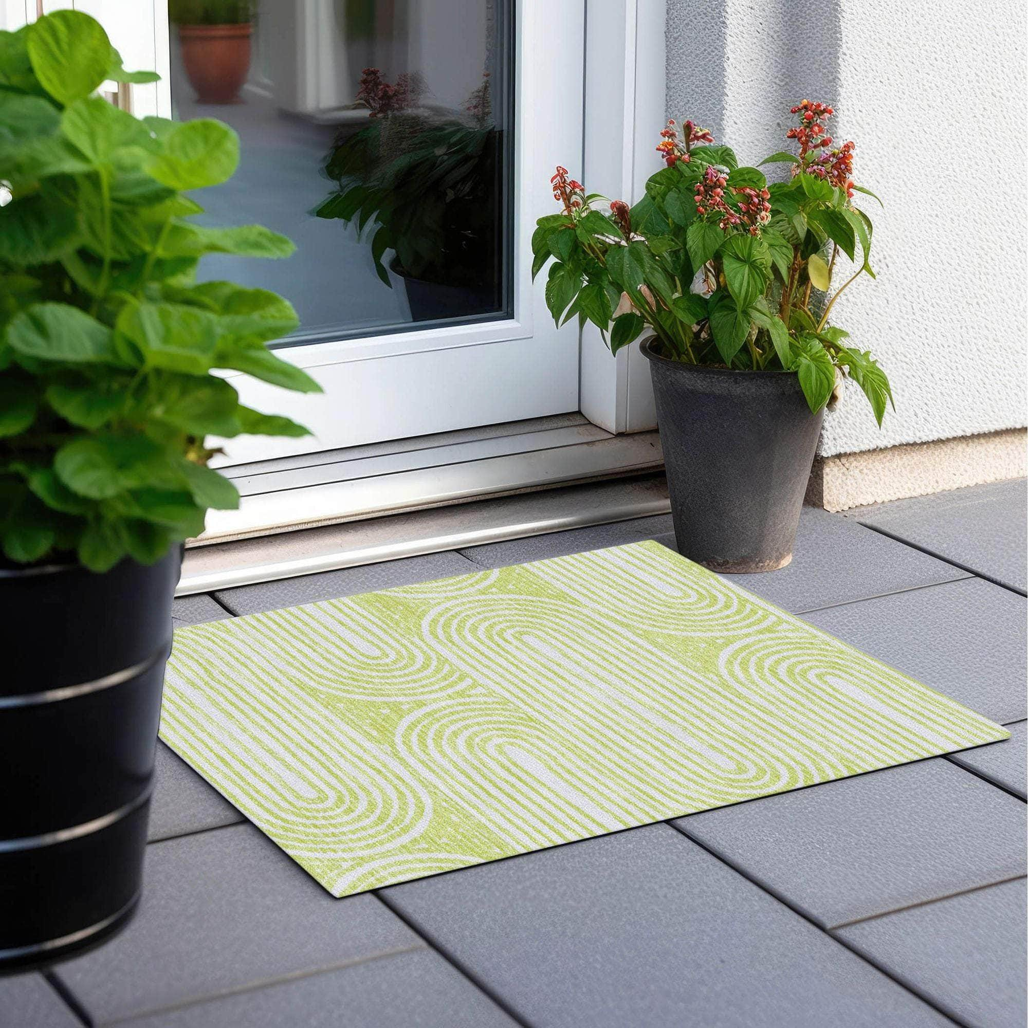 Machine Made ACN540 Green  Rugs #color_green 