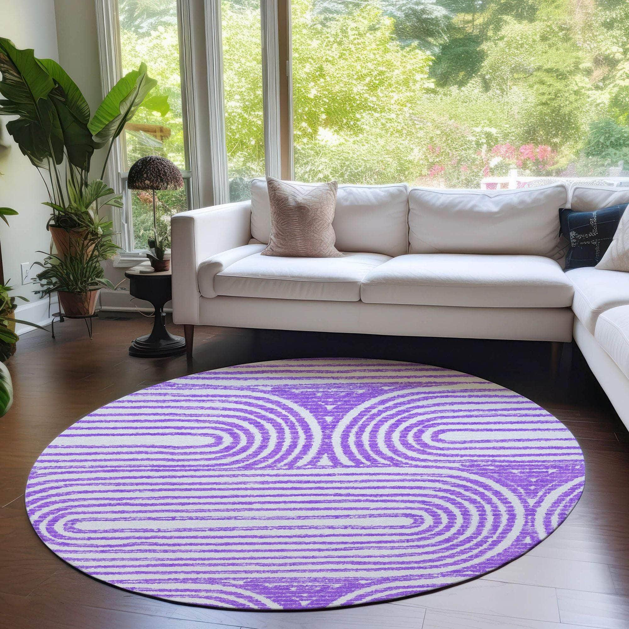 Machine Made ACN540 Purple  Rugs #color_purple 