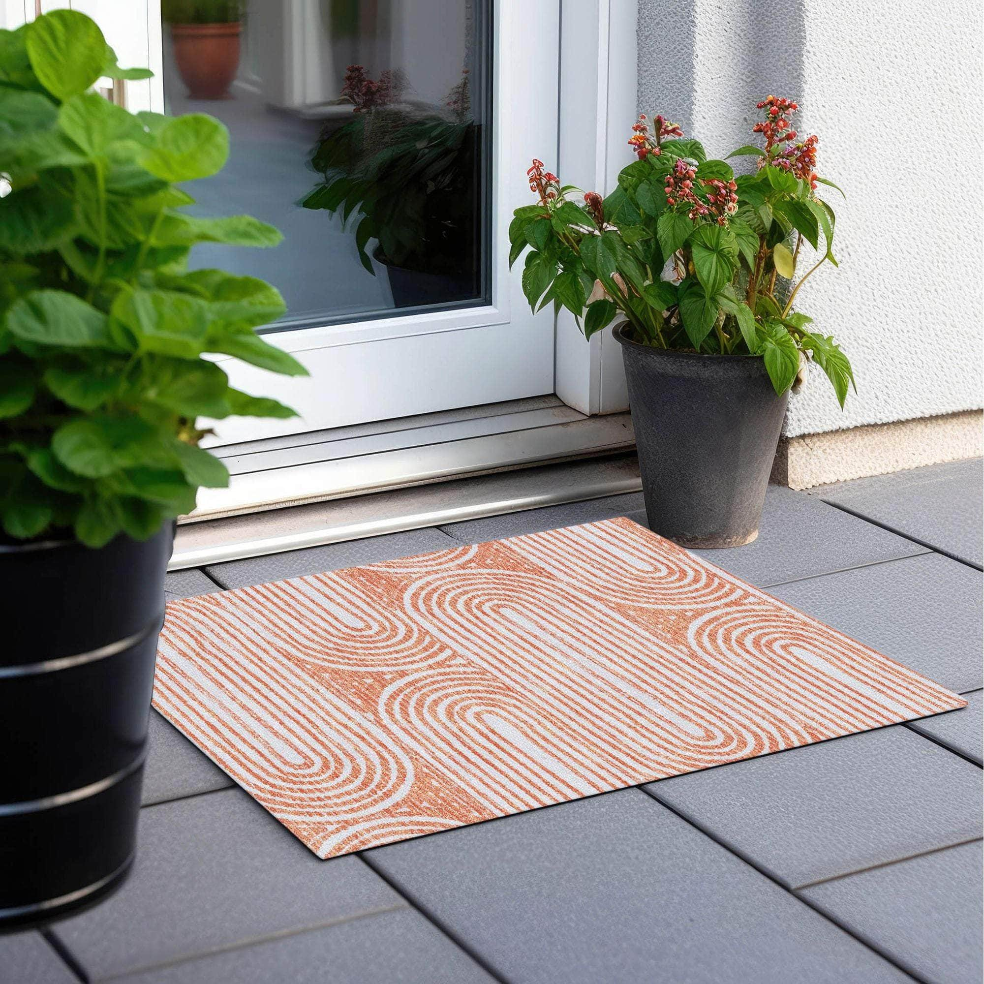 Machine Made ACN540 Salmon Orange Rugs #color_salmon orange