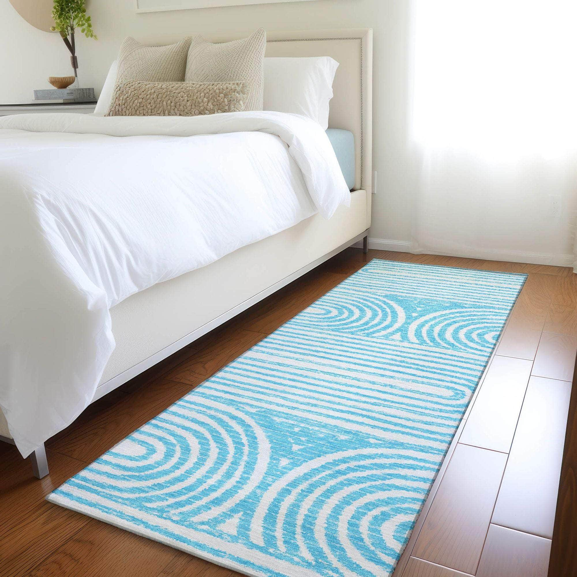 Machine Made ACN540 Teal  Rugs #color_teal 