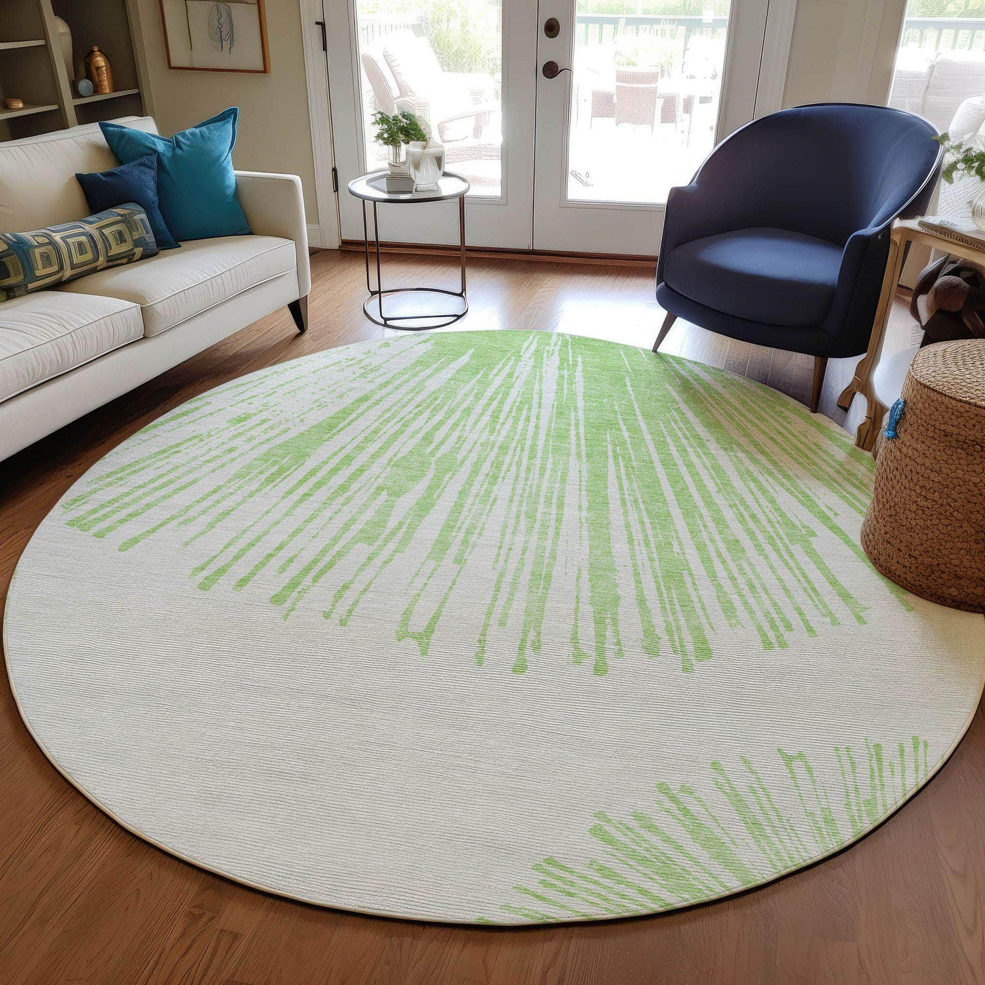 Machine Made ACN642 Aloe Green Rugs #color_aloe green