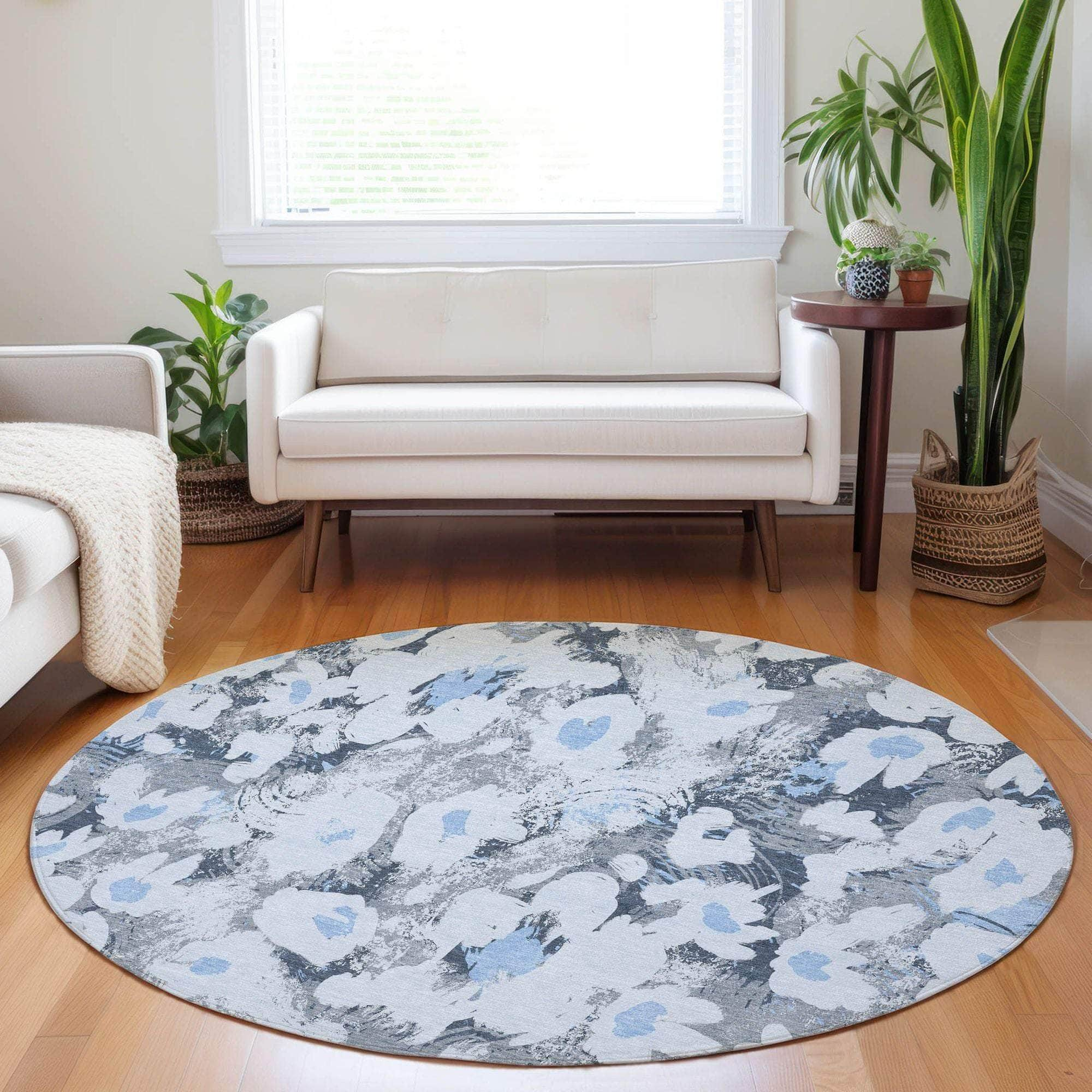 Machine Made ACN538 Denim Blue Rugs #color_denim blue