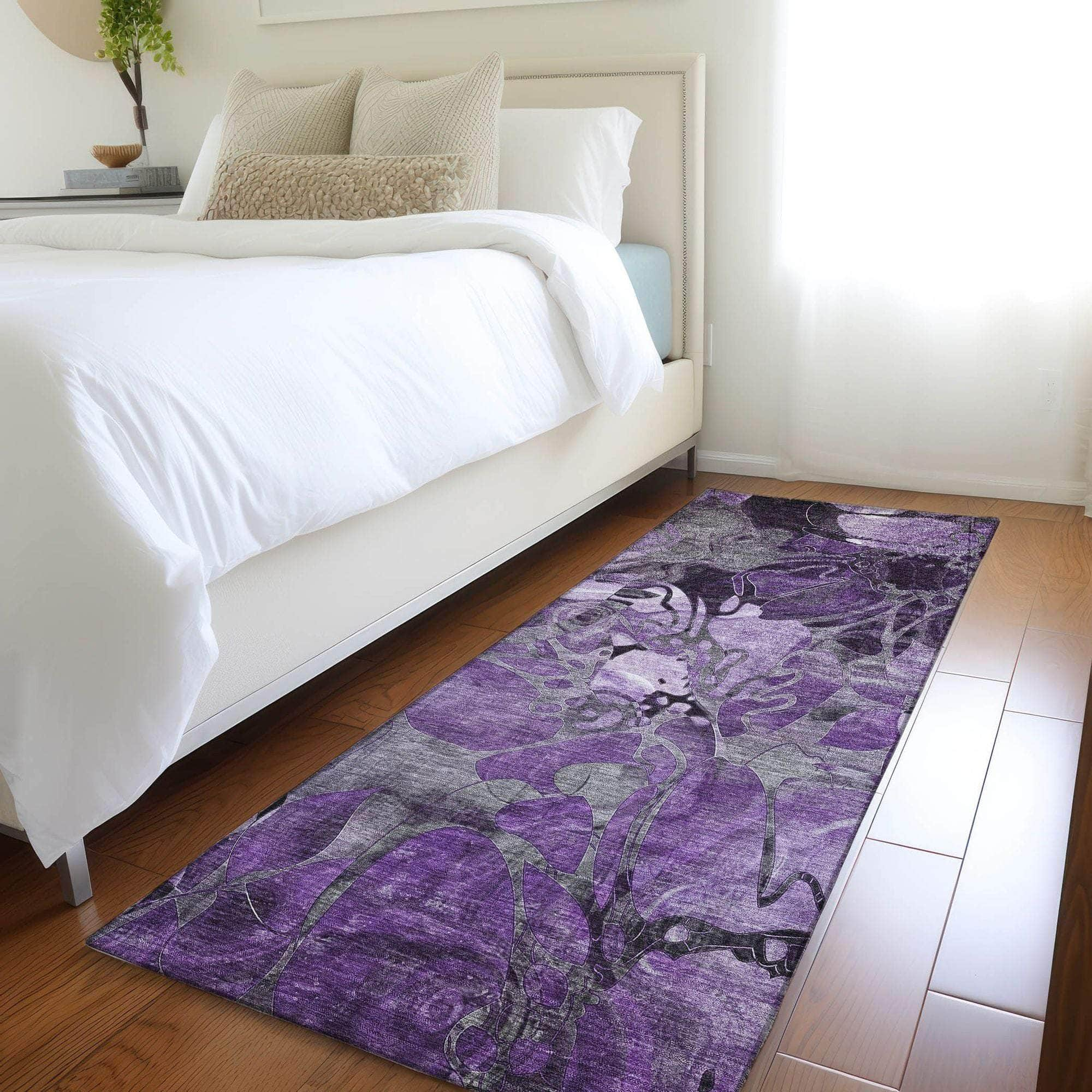 Machine Made ACN558 Purple  Rugs #color_purple 