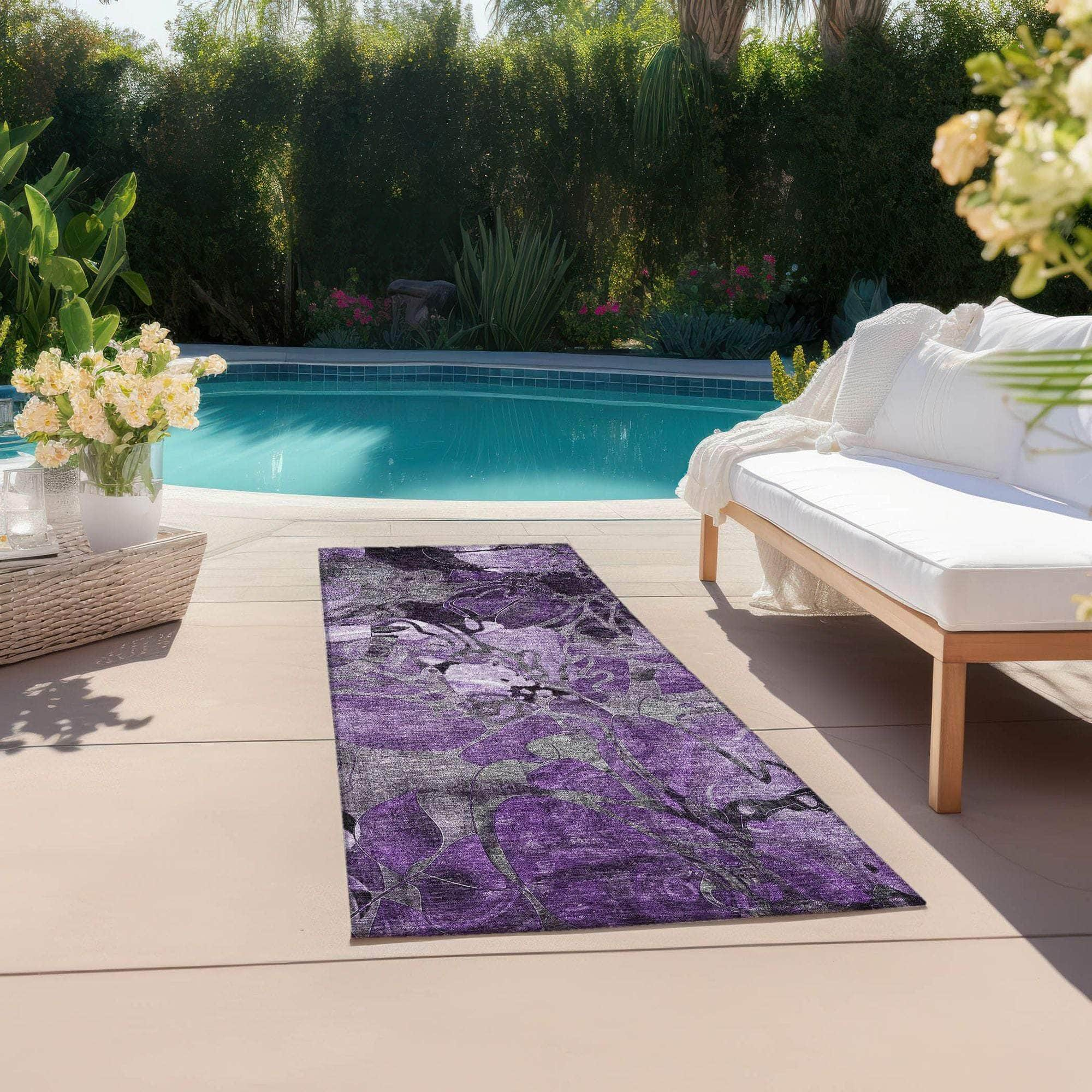 Machine Made ACN558 Purple  Rugs #color_purple 