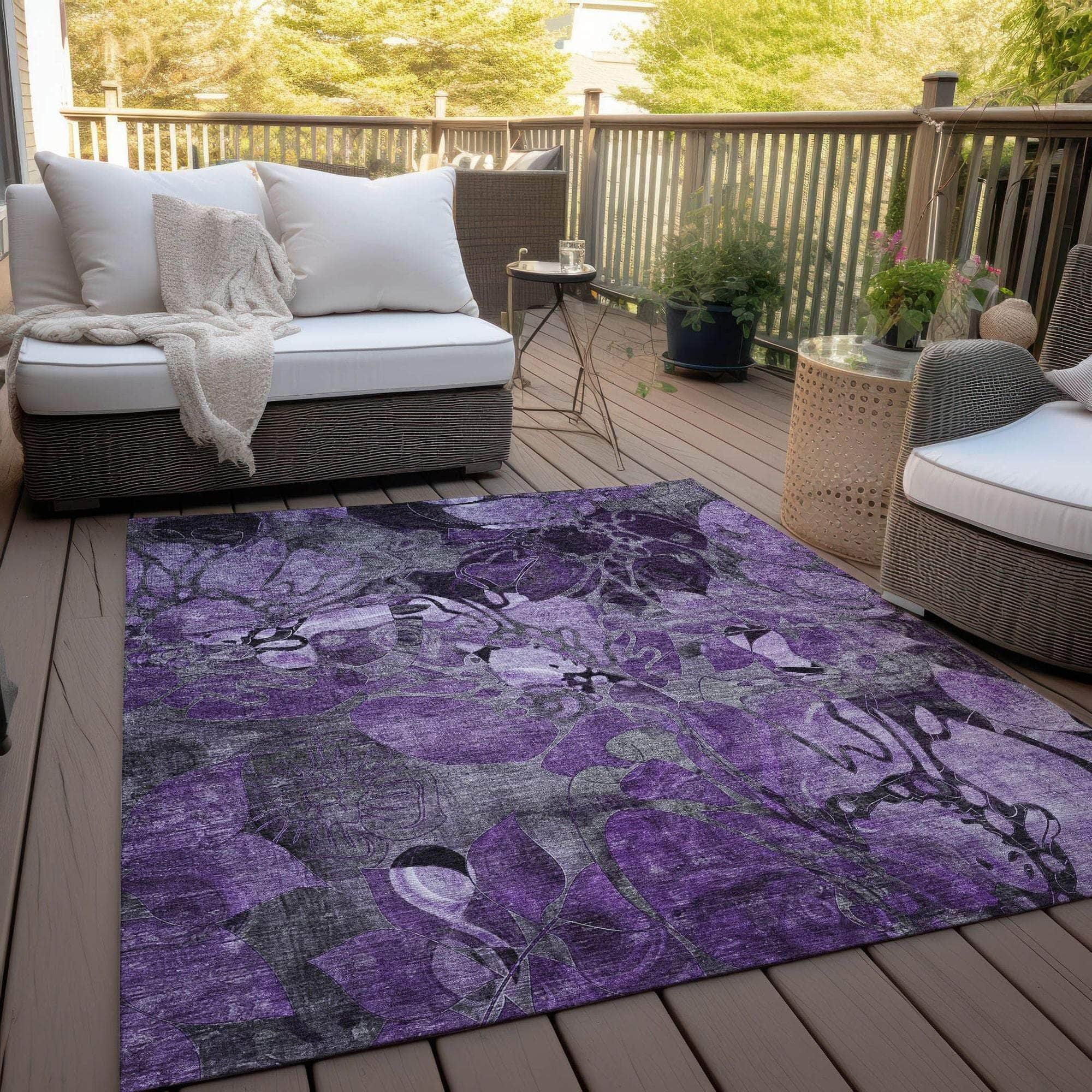 Machine Made ACN558 Purple  Rugs #color_purple 