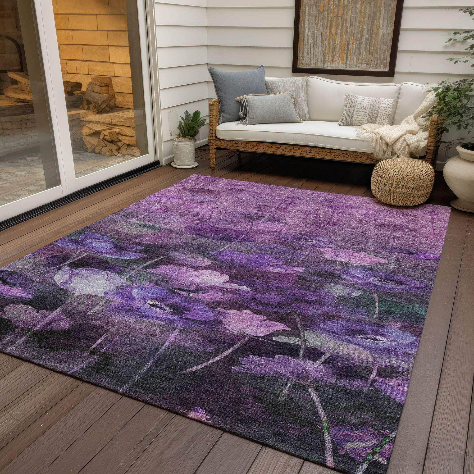 Machine Made ACN613 Purple  Rugs #color_purple 