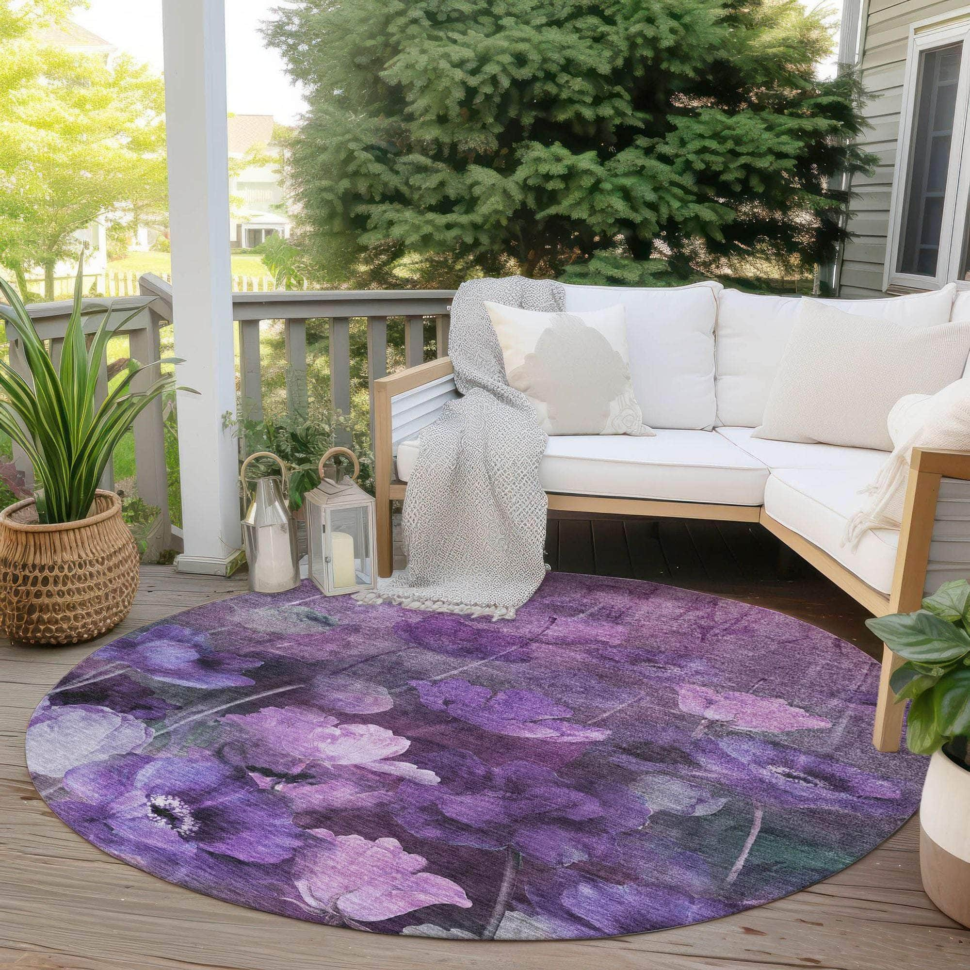 Machine Made ACN613 Purple  Rugs #color_purple 