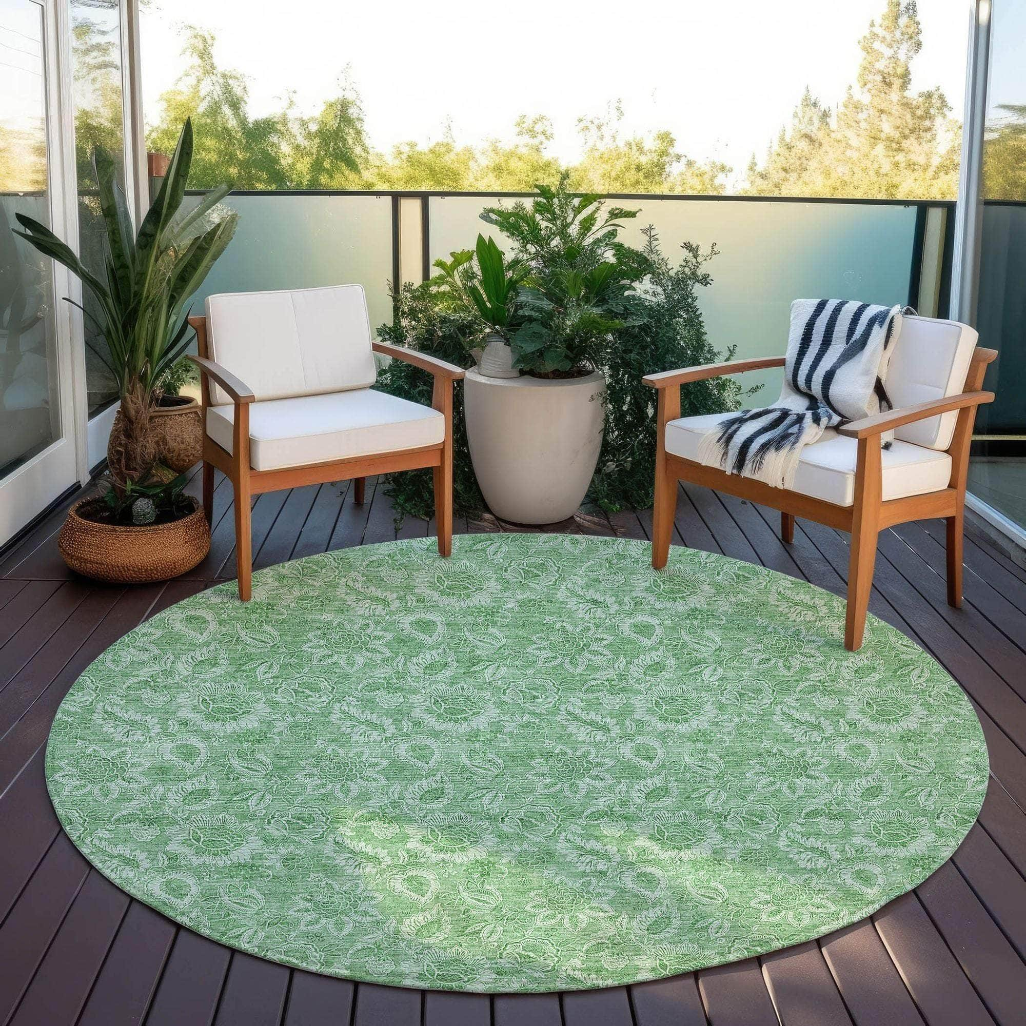 Machine Made ACN662 Green  Rugs #color_green 