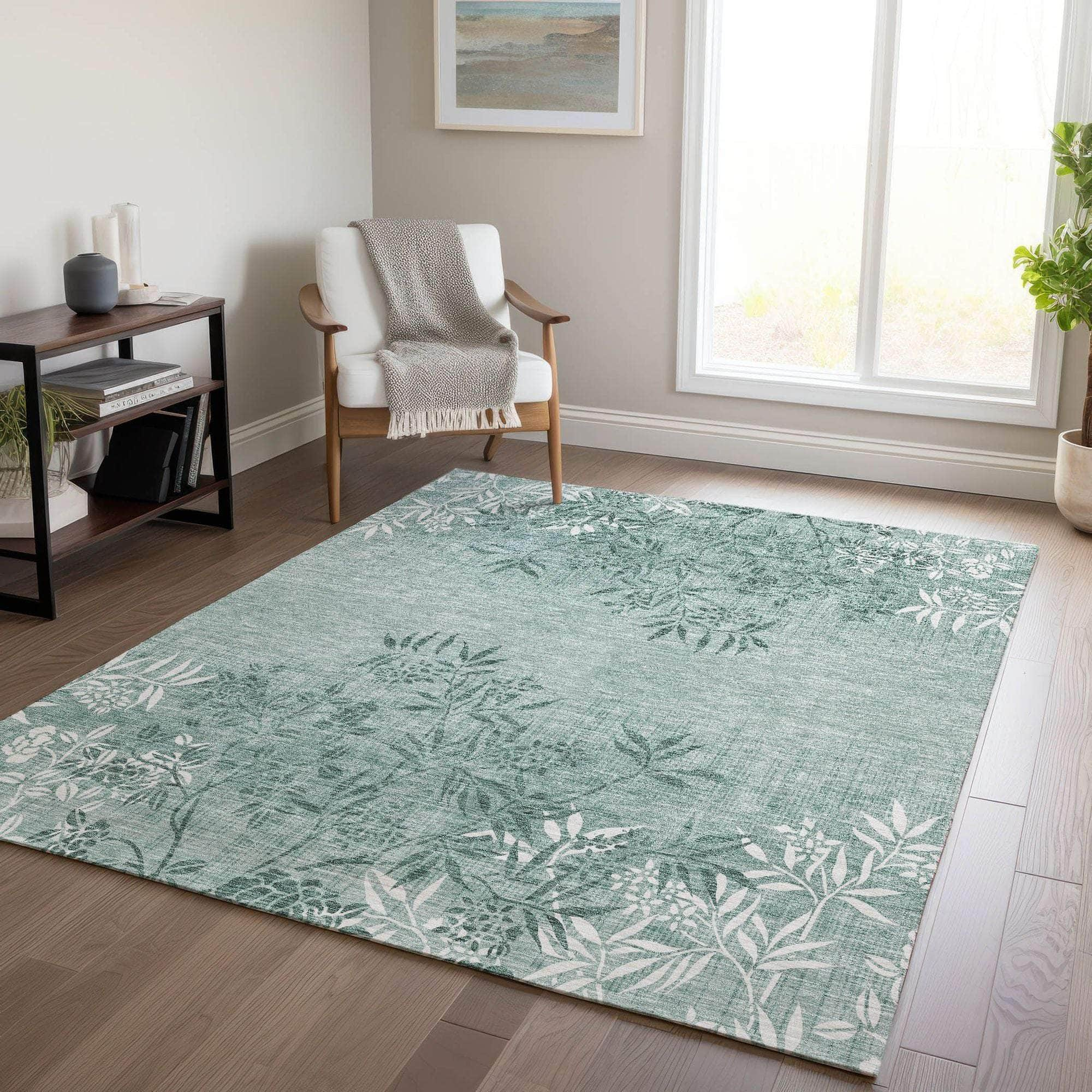 Machine Made ACN673 Sage Green Rugs #color_sage green