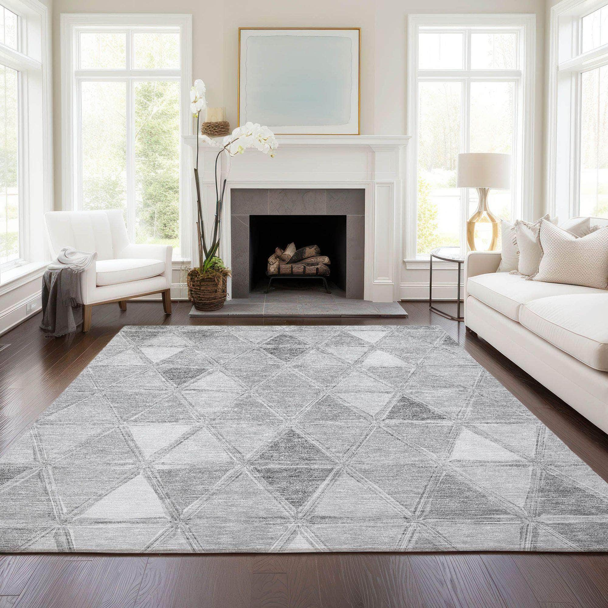 Machine Made ACN722 Gray  Rugs #color_gray 