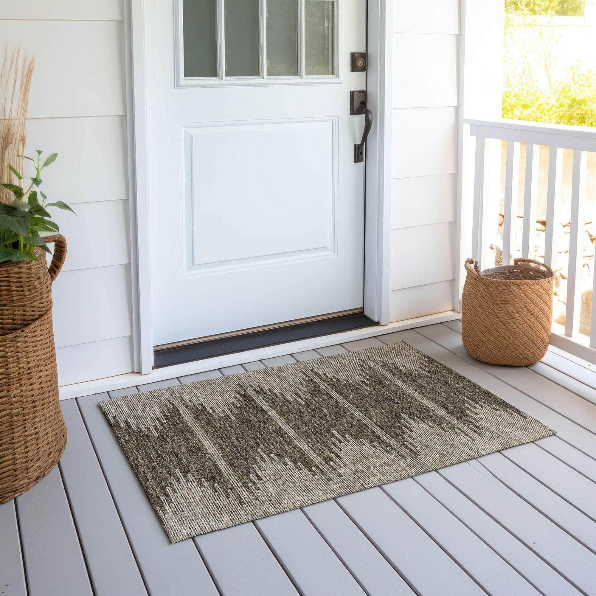 Machine Made ACN647 Coffee Brown Rugs #color_coffee brown