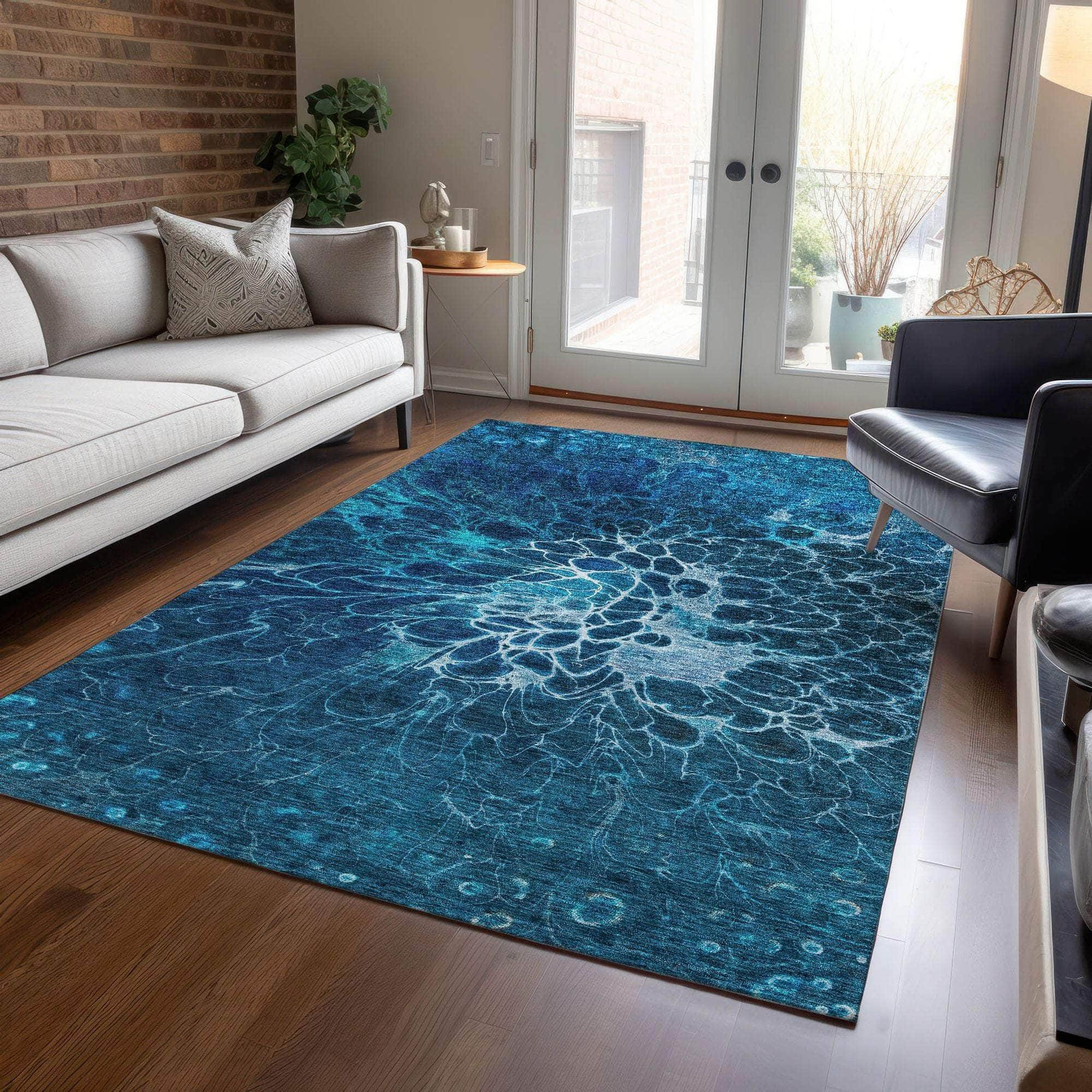 Machine Made ACN652 Navy Blue Rugs #color_navy blue