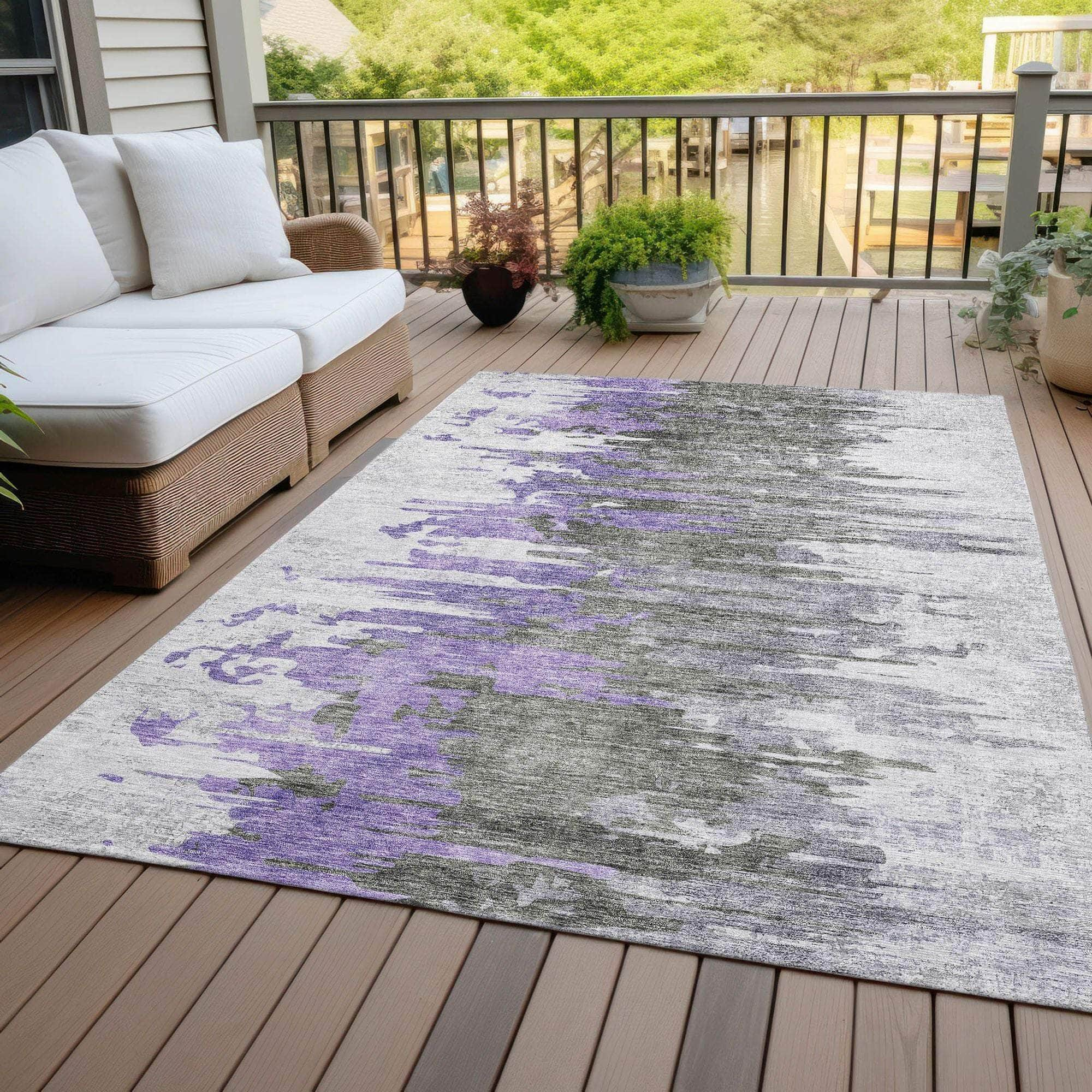 Machine Made ACN704 Purple  Rugs #color_purple 