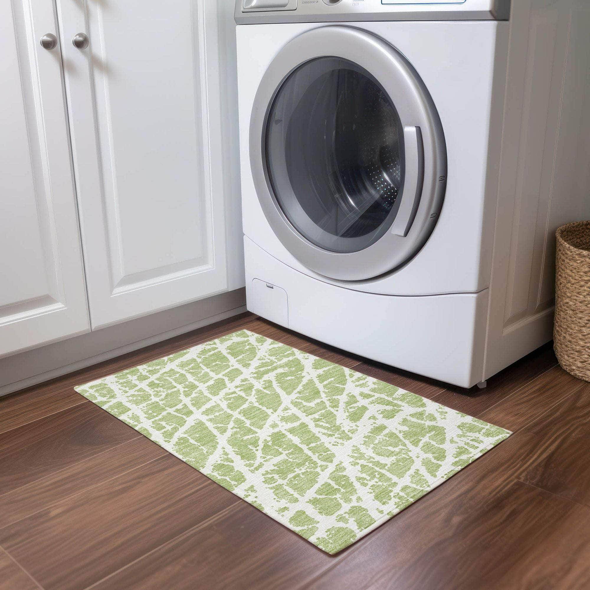 Machine Made ACN501 Aloe Green Rugs #color_aloe green