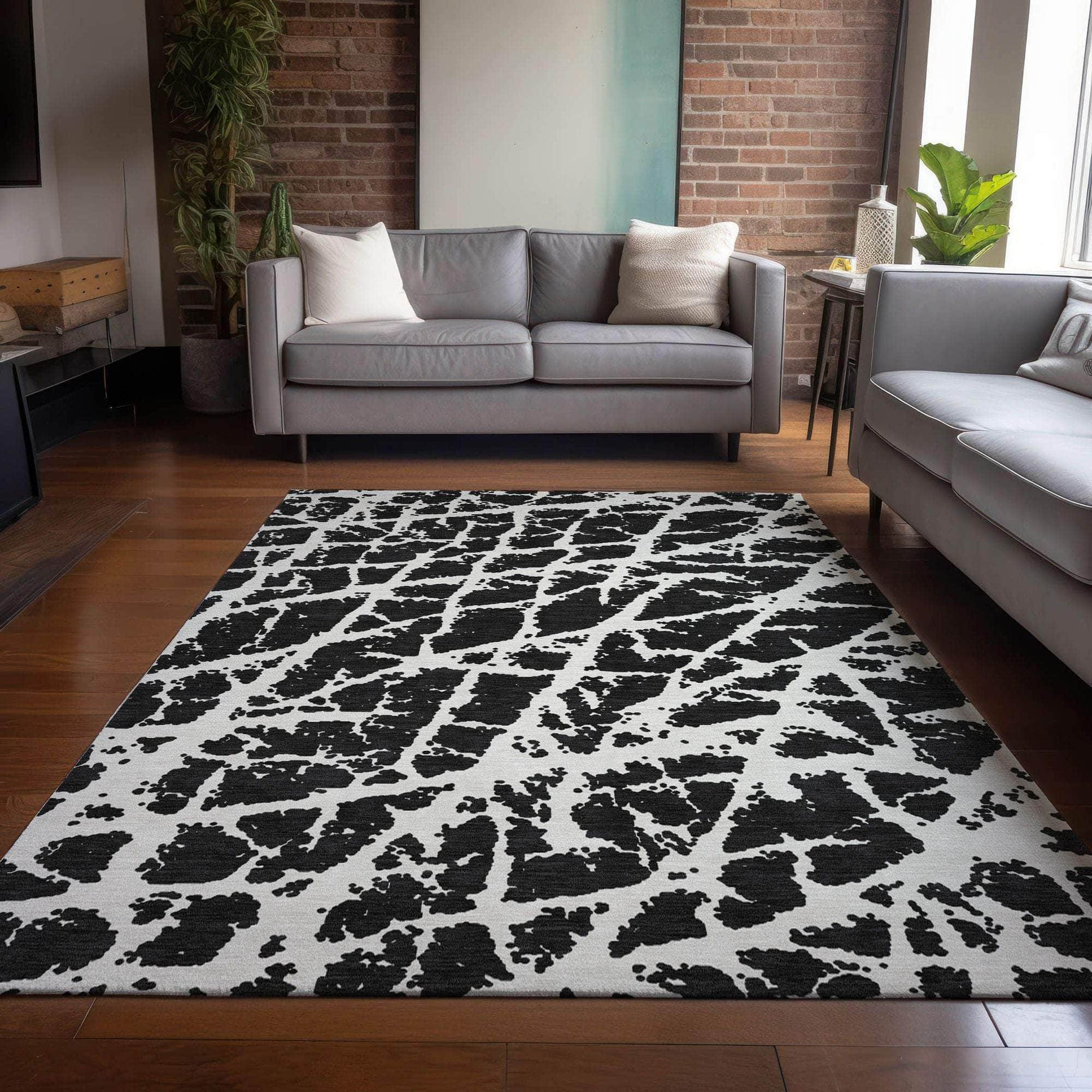 Machine Made ACN501 Black  Rugs #color_black 