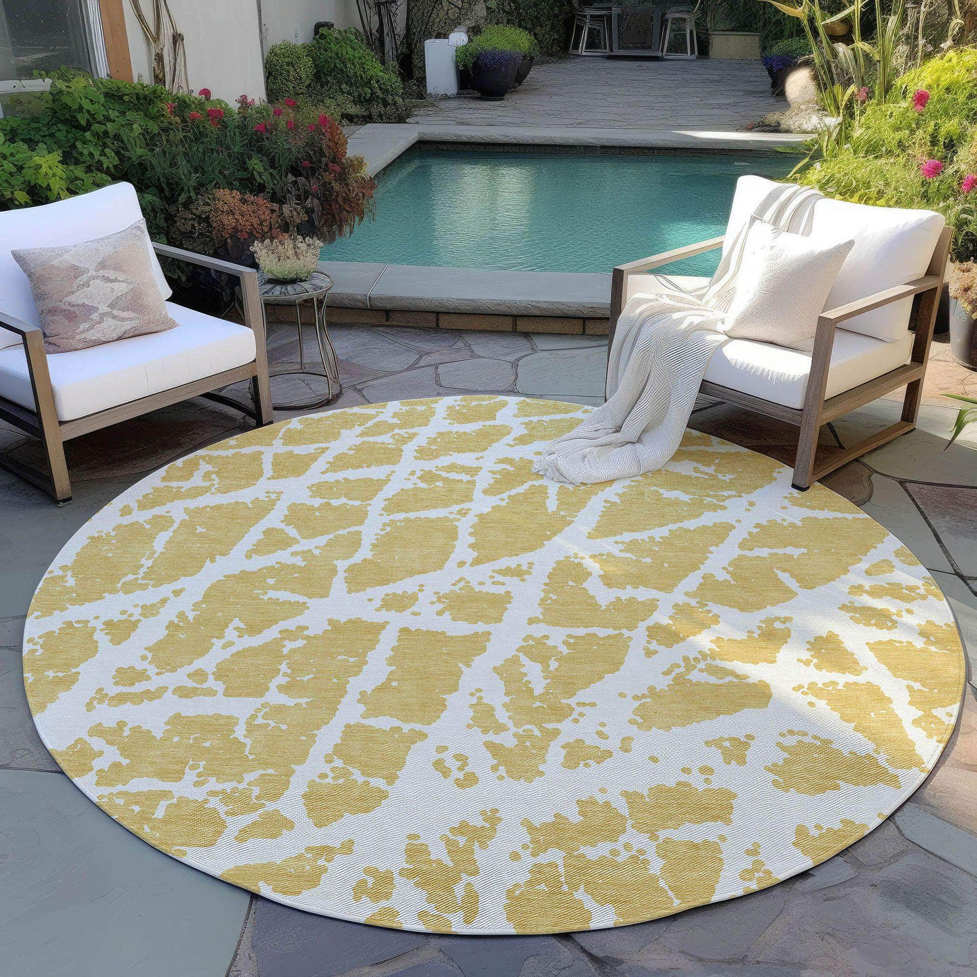 Machine Made ACN501 Gold  Rugs #color_gold 