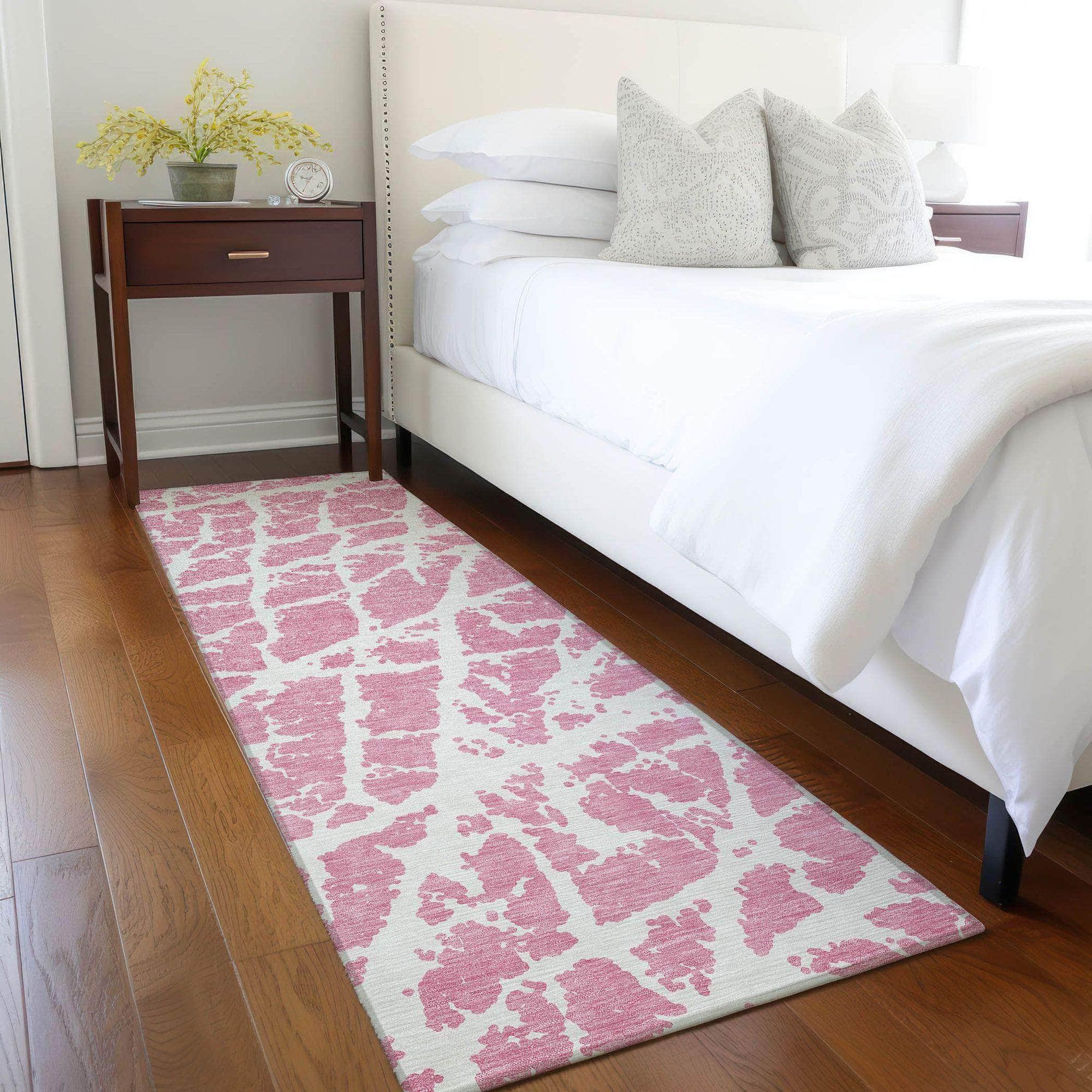 Machine Made ACN501 Pink  Rugs #color_pink 