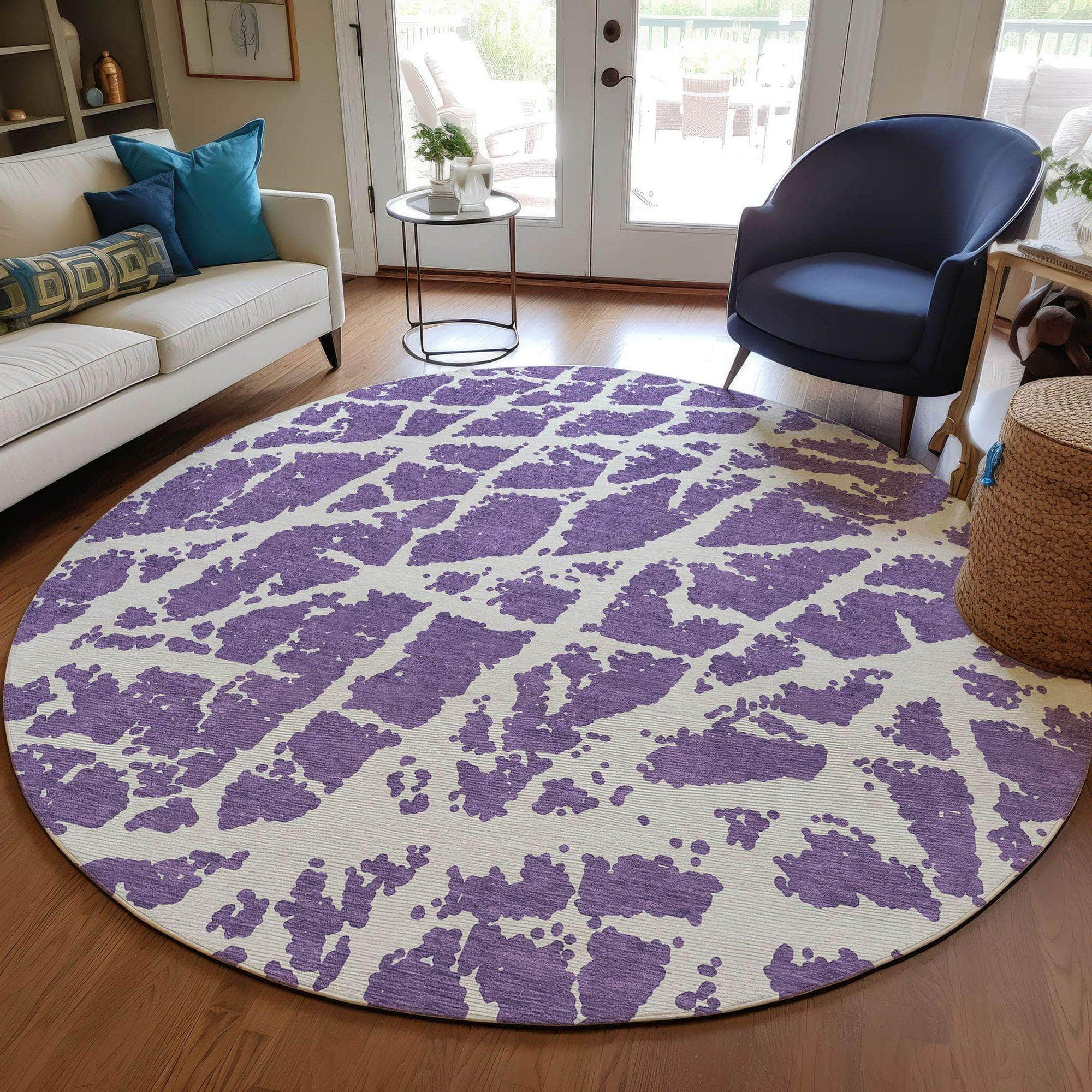 Machine Made ACN501 Purple  Rugs #color_purple 