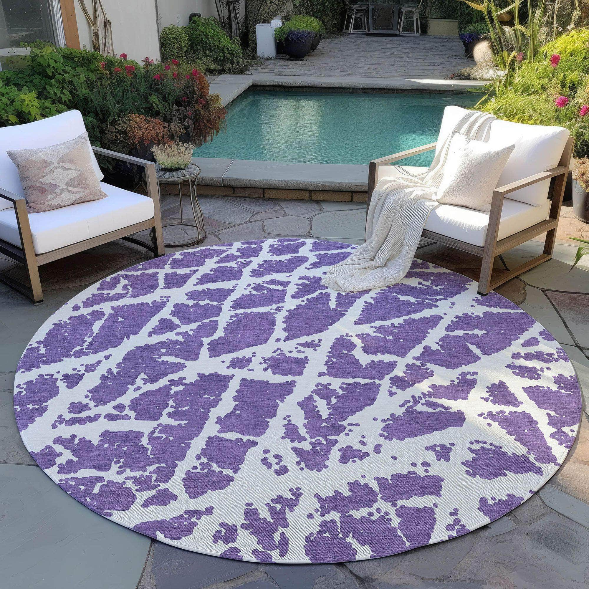 Machine Made ACN501 Purple  Rugs #color_purple 