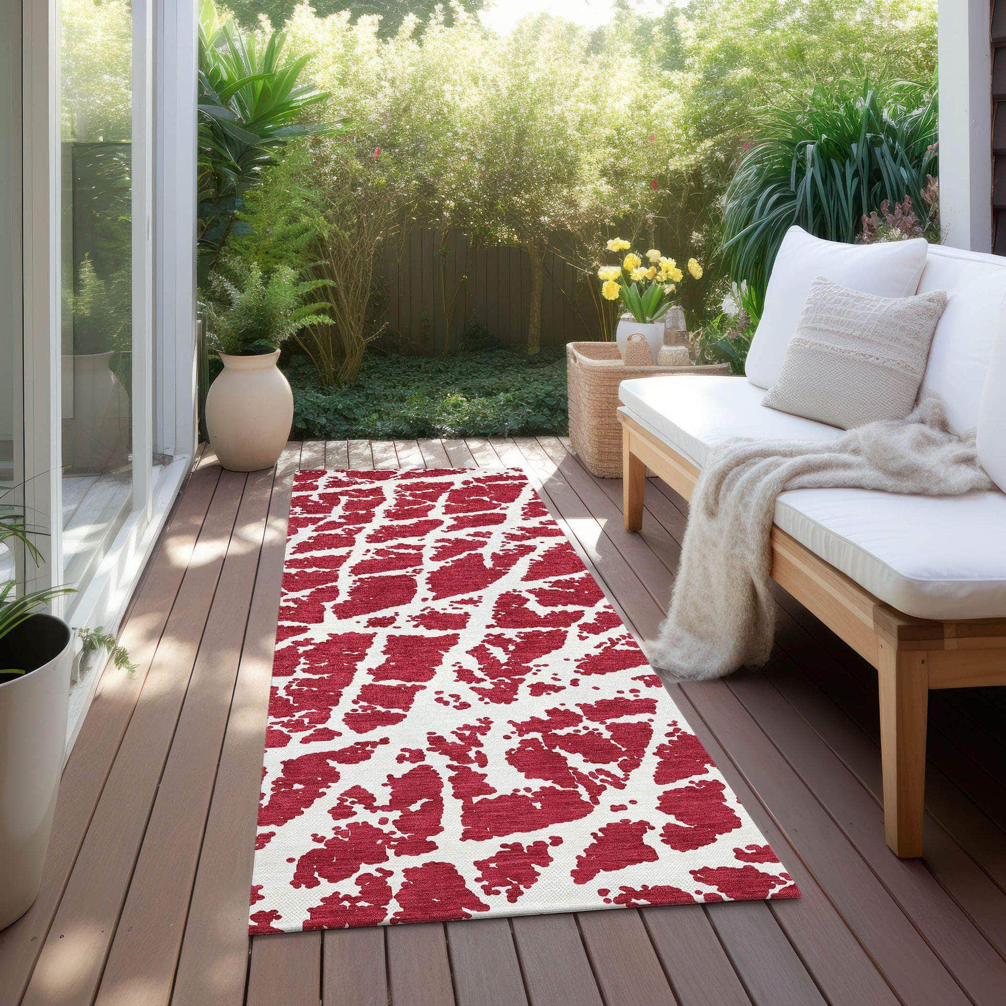 Machine Made ACN501 Red  Rugs #color_red 