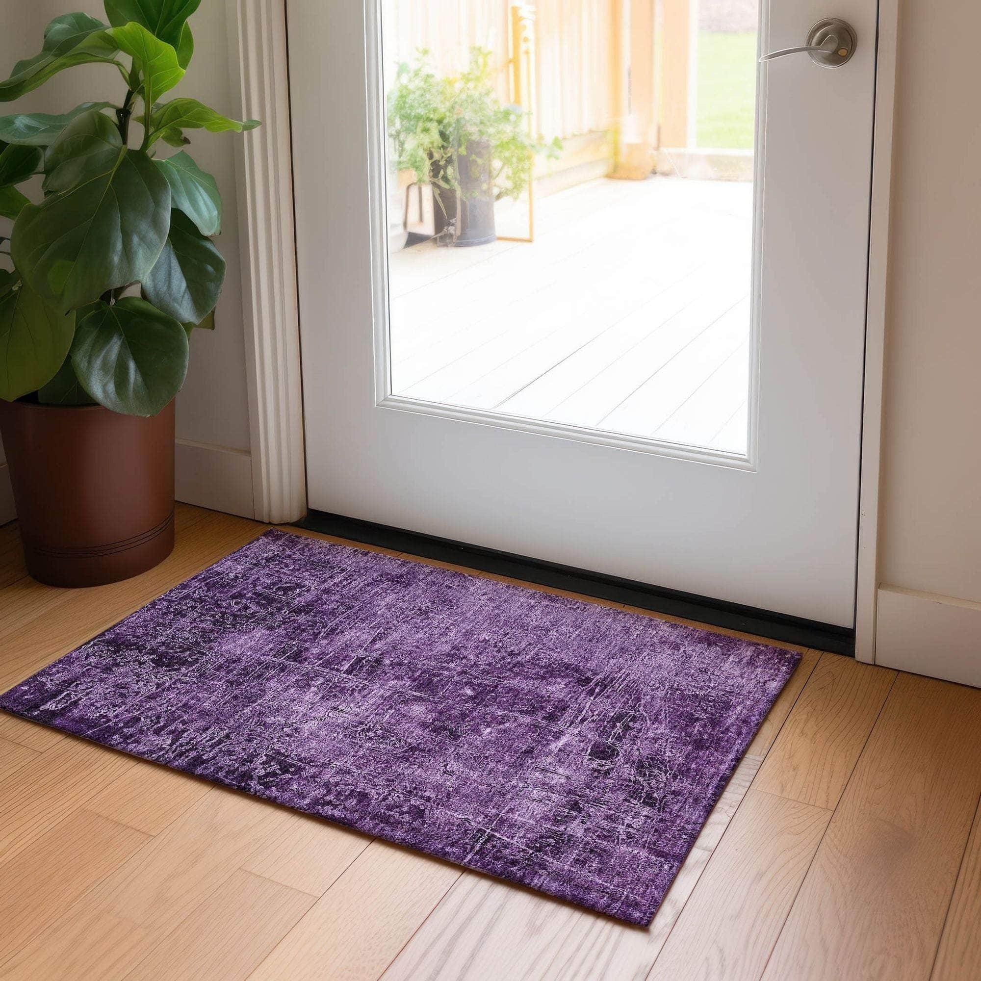 Machine Made ACN559 Purple  Rugs #color_purple 