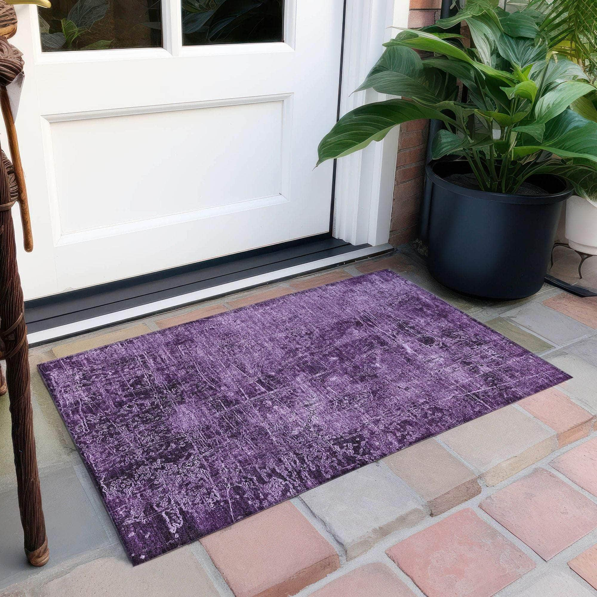 Machine Made ACN559 Purple  Rugs #color_purple 