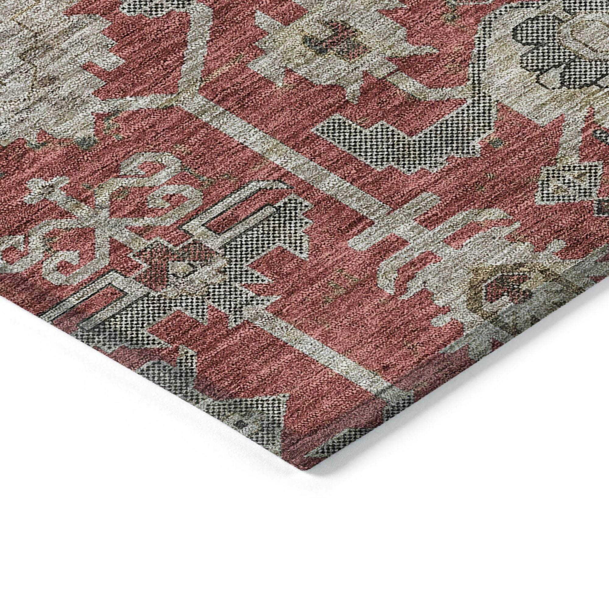 Machine Made ACN697 Red  Rugs #color_red 