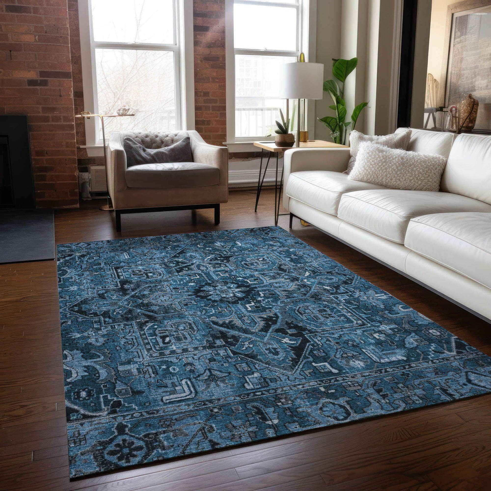 Machine Made ACN570 Blue  Rugs #color_blue 