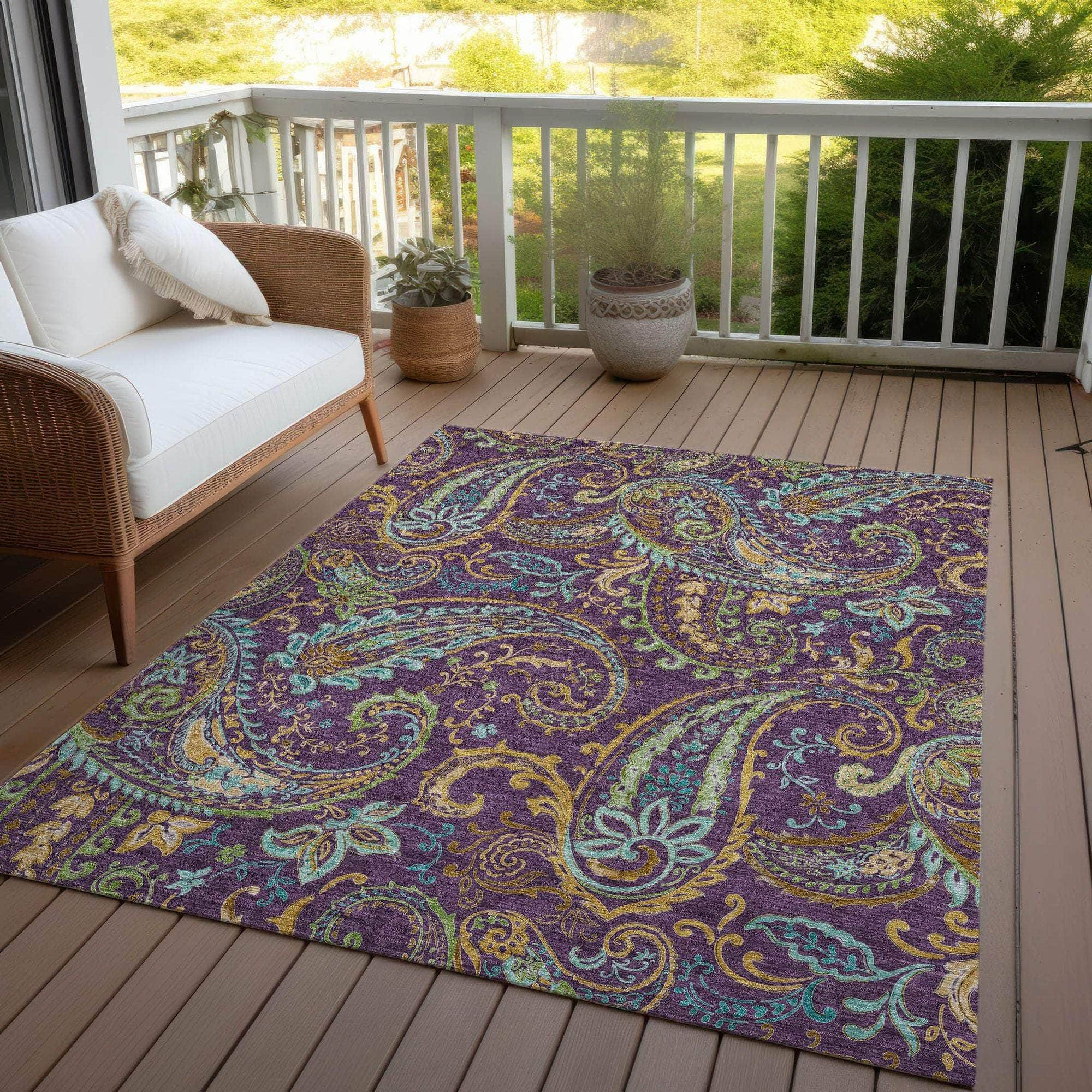 Machine Made ACN533 Purple  Rugs #color_purple 