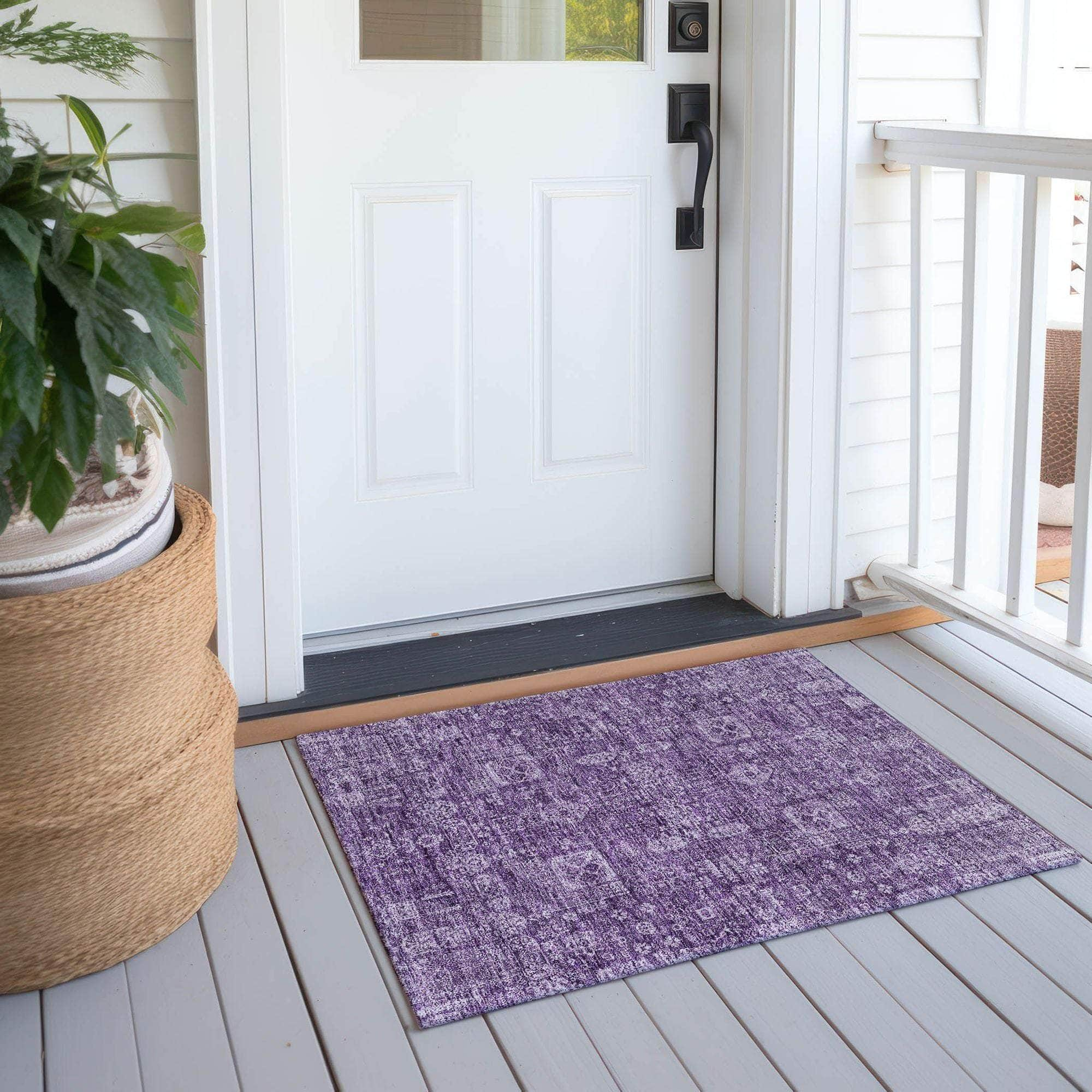 Machine Made ACN637 Purple  Rugs #color_purple 