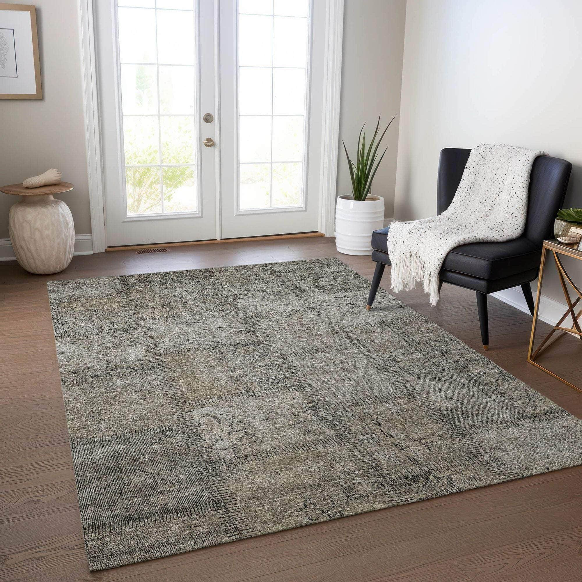 Machine Made ACN685 Taupe Brown Rugs #color_taupe brown