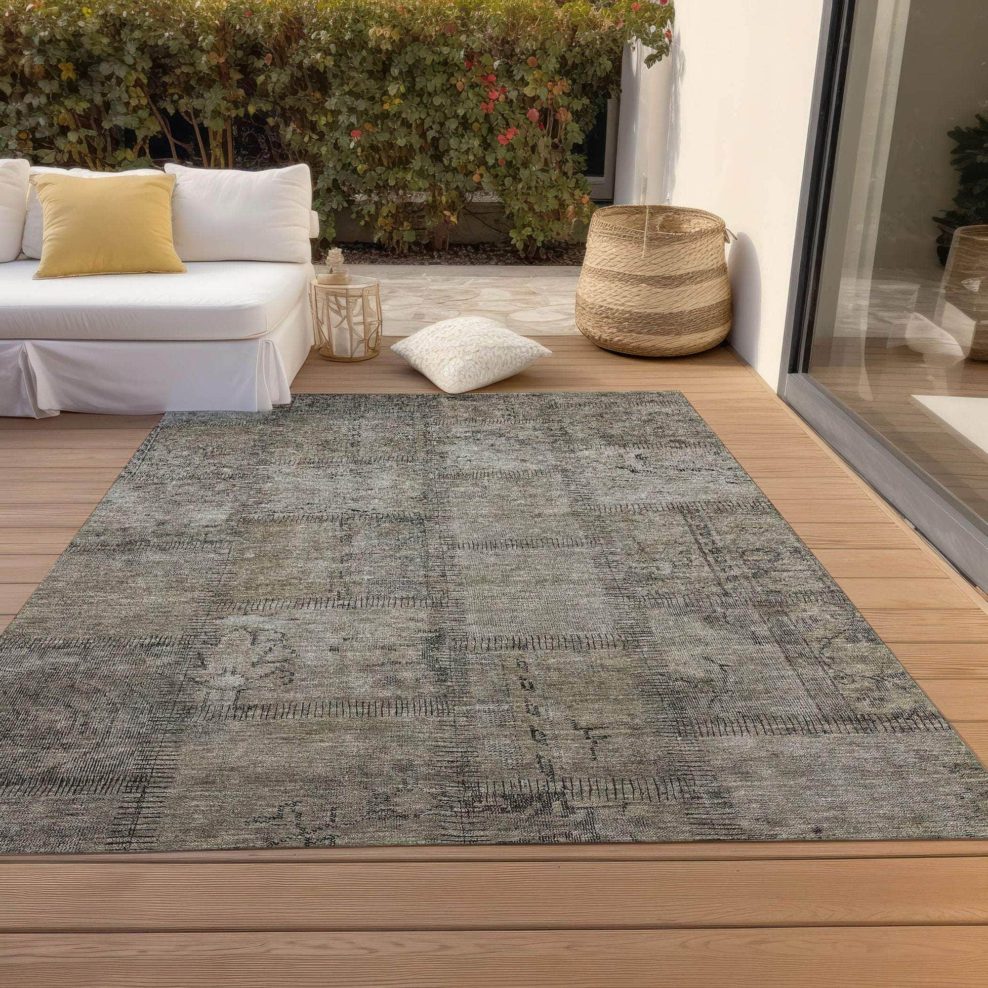 Machine Made ACN685 Taupe Brown Rugs #color_taupe brown