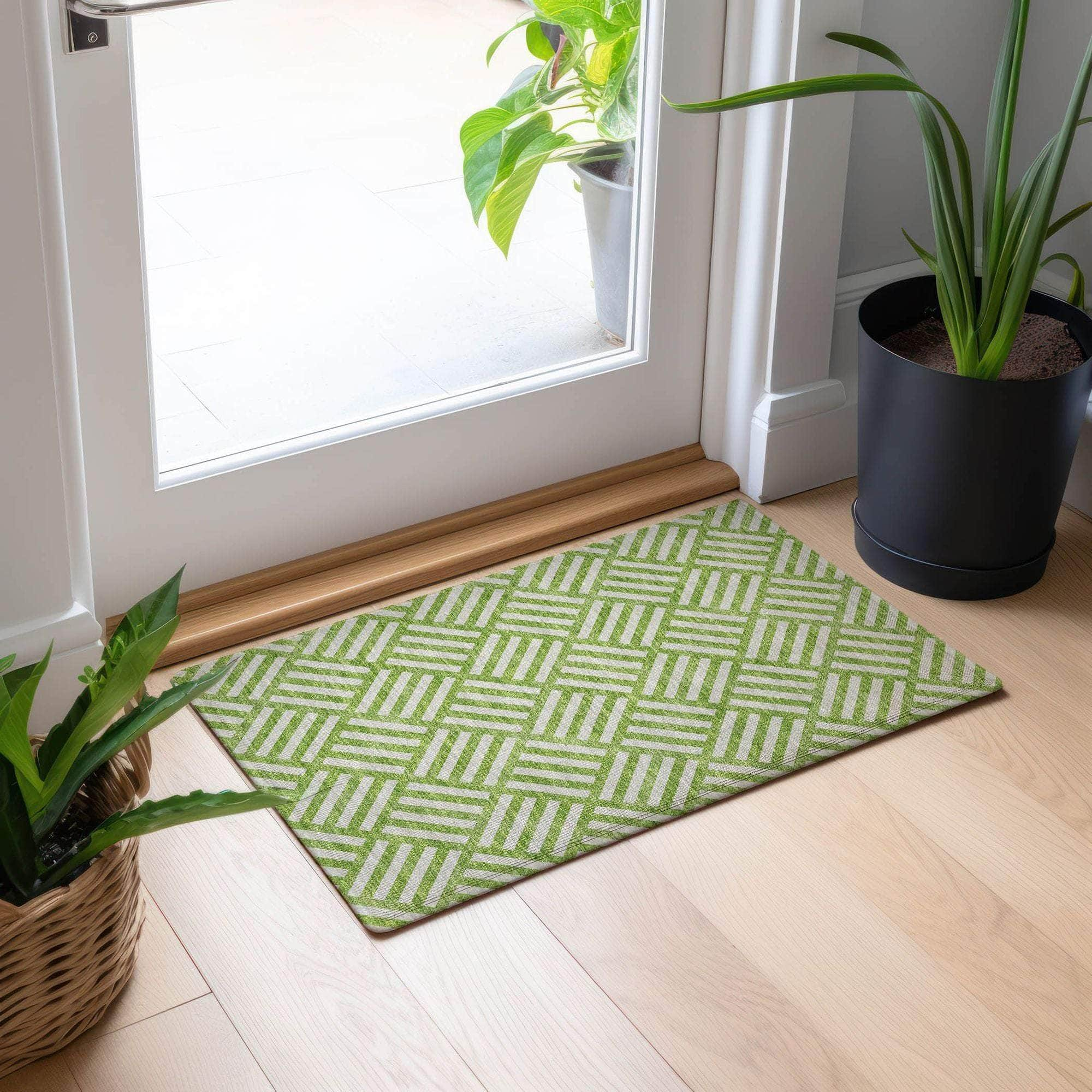 Machine Made ACN620 Lime Green Rugs #color_lime green