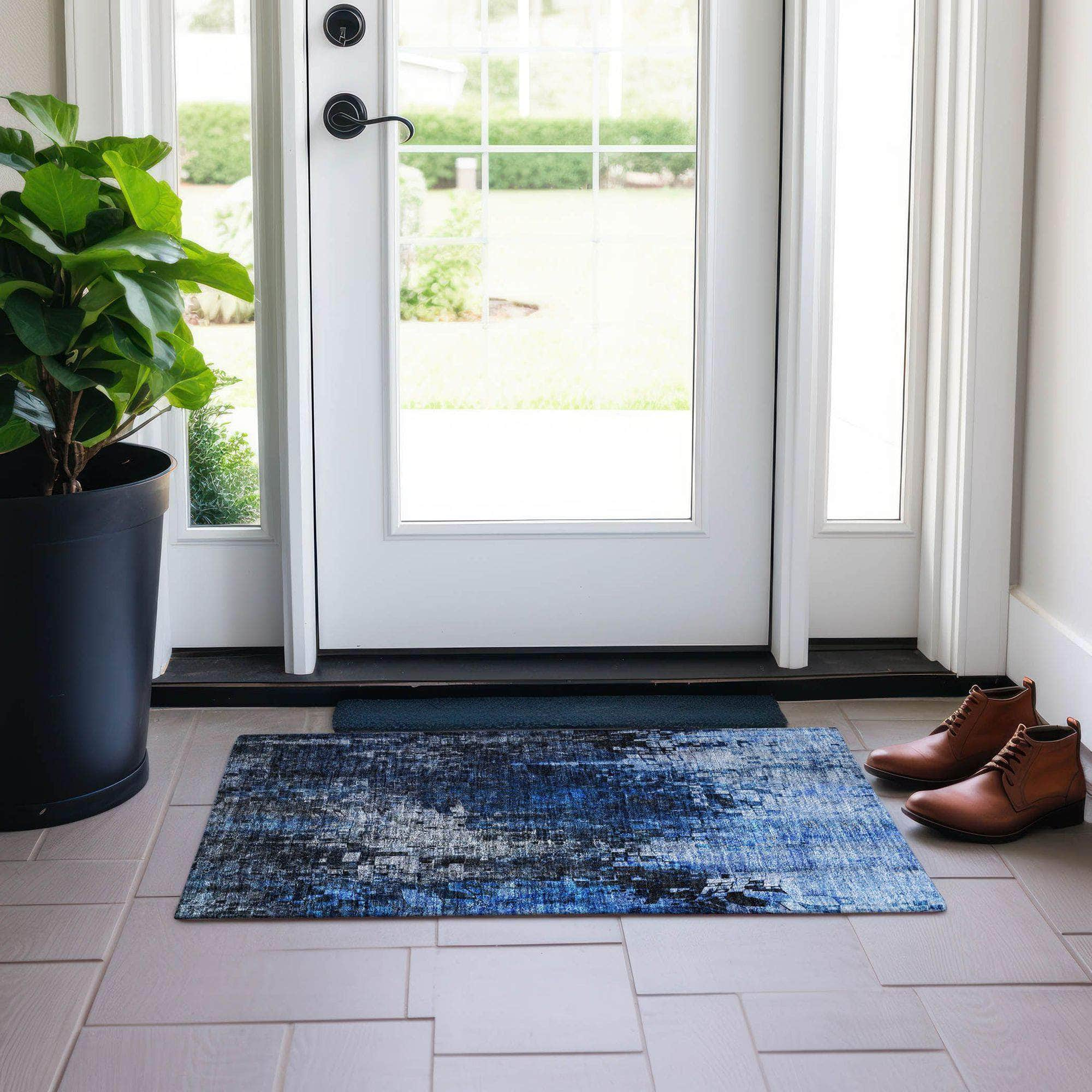 Machine Made ACN581 Blue  Rugs #color_blue 