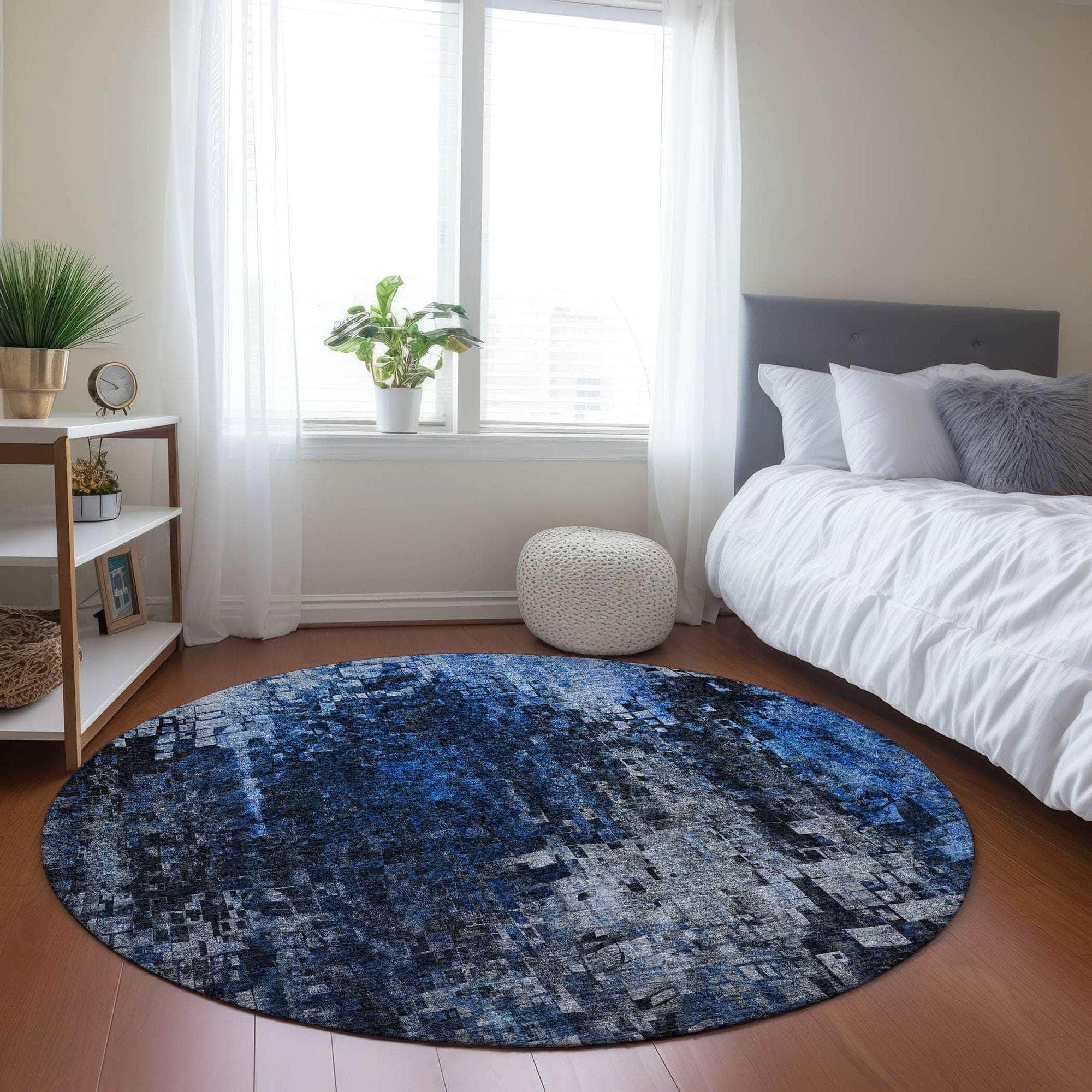 Machine Made ACN581 Blue  Rugs #color_blue 