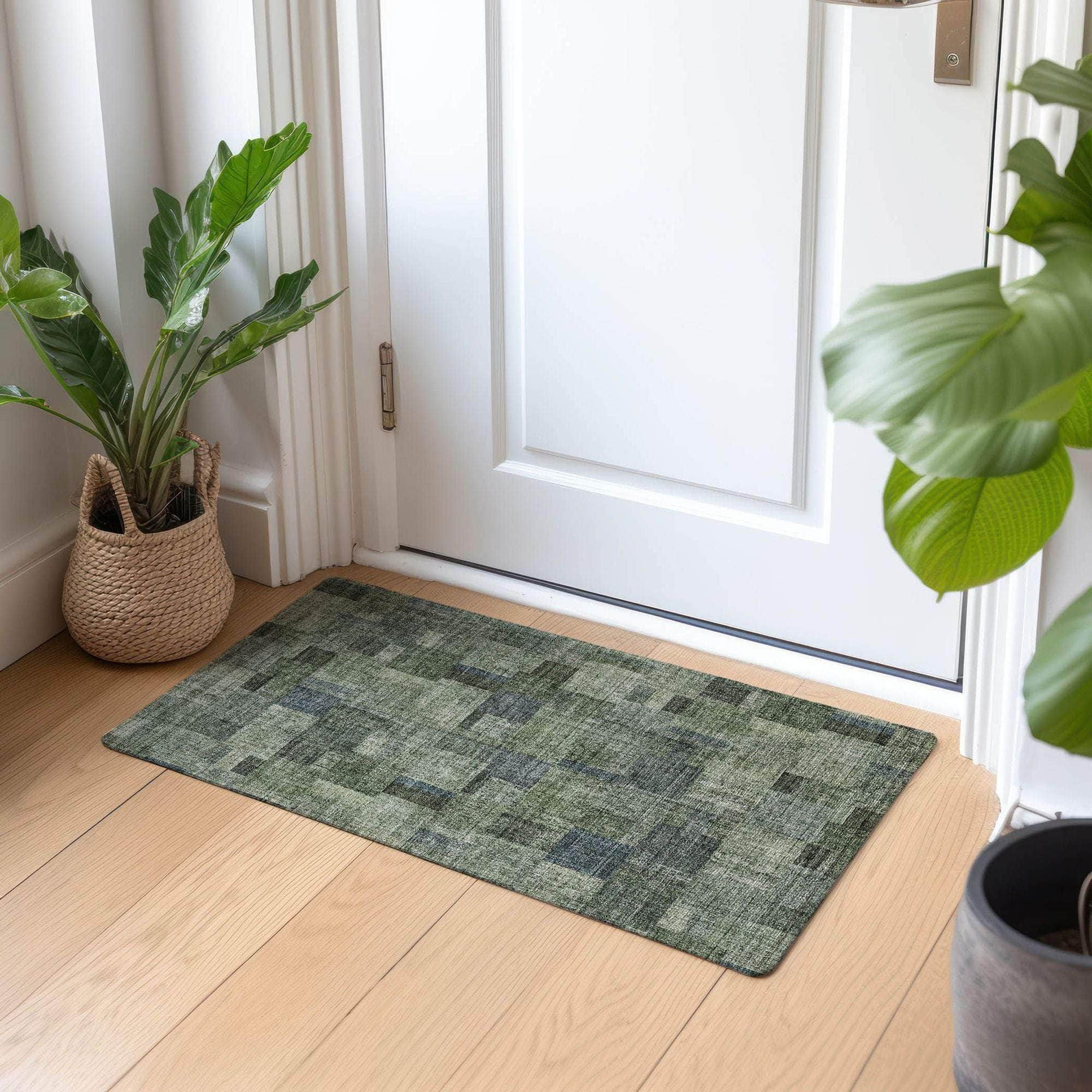 Machine Made ACN639 Green  Rugs #color_green 