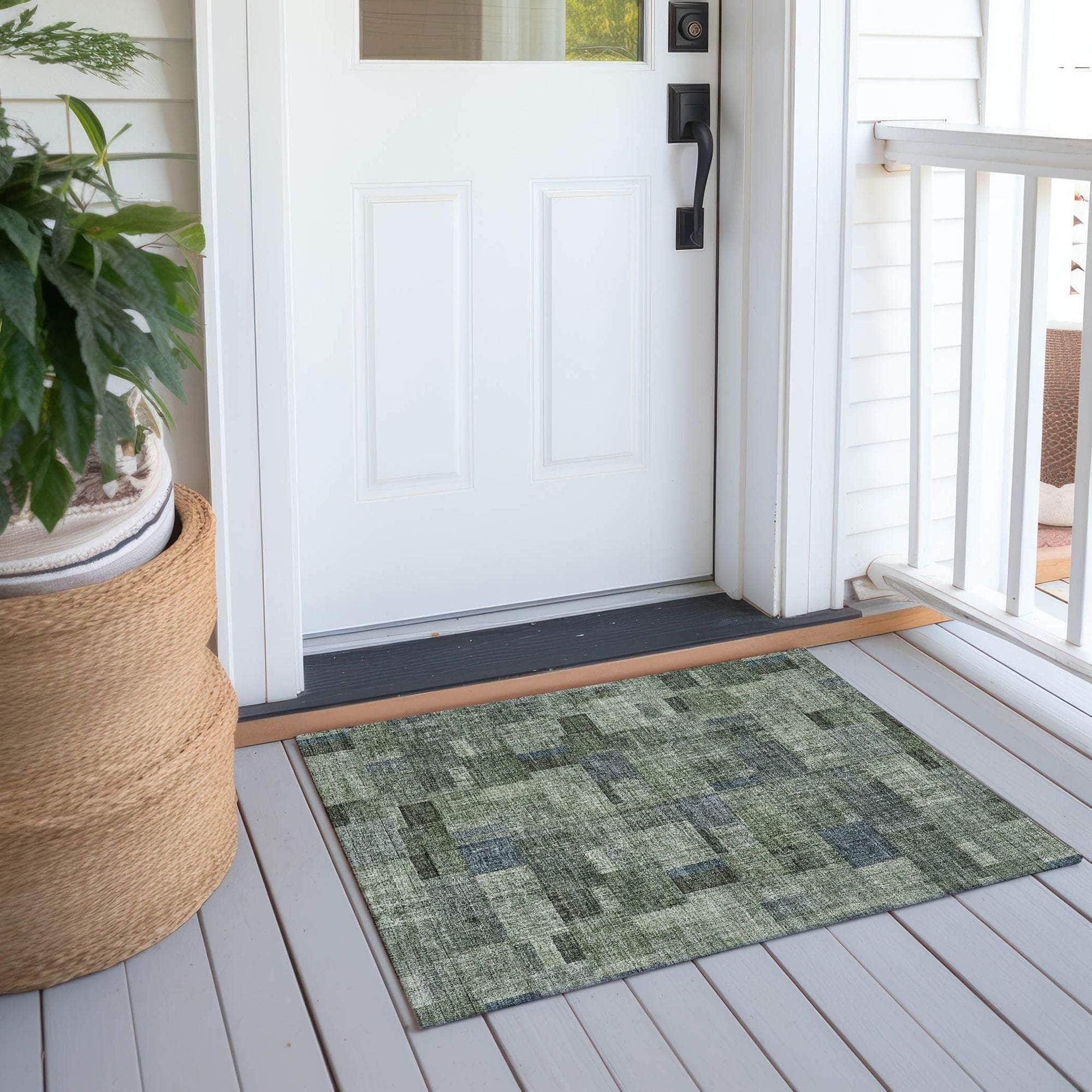 Machine Made ACN639 Green  Rugs #color_green 