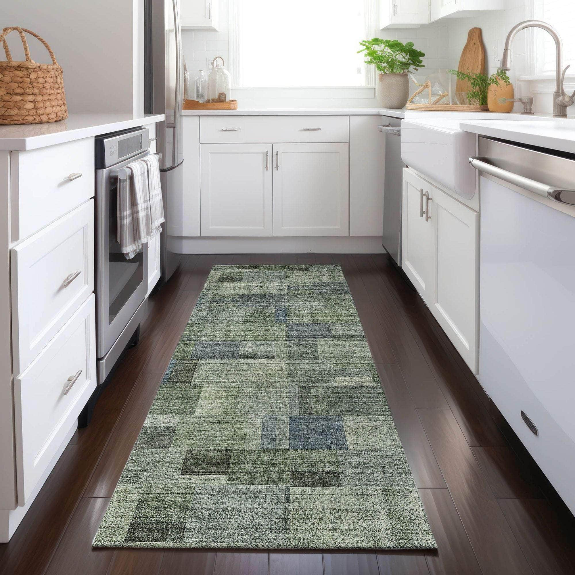 Machine Made ACN639 Green  Rugs #color_green 