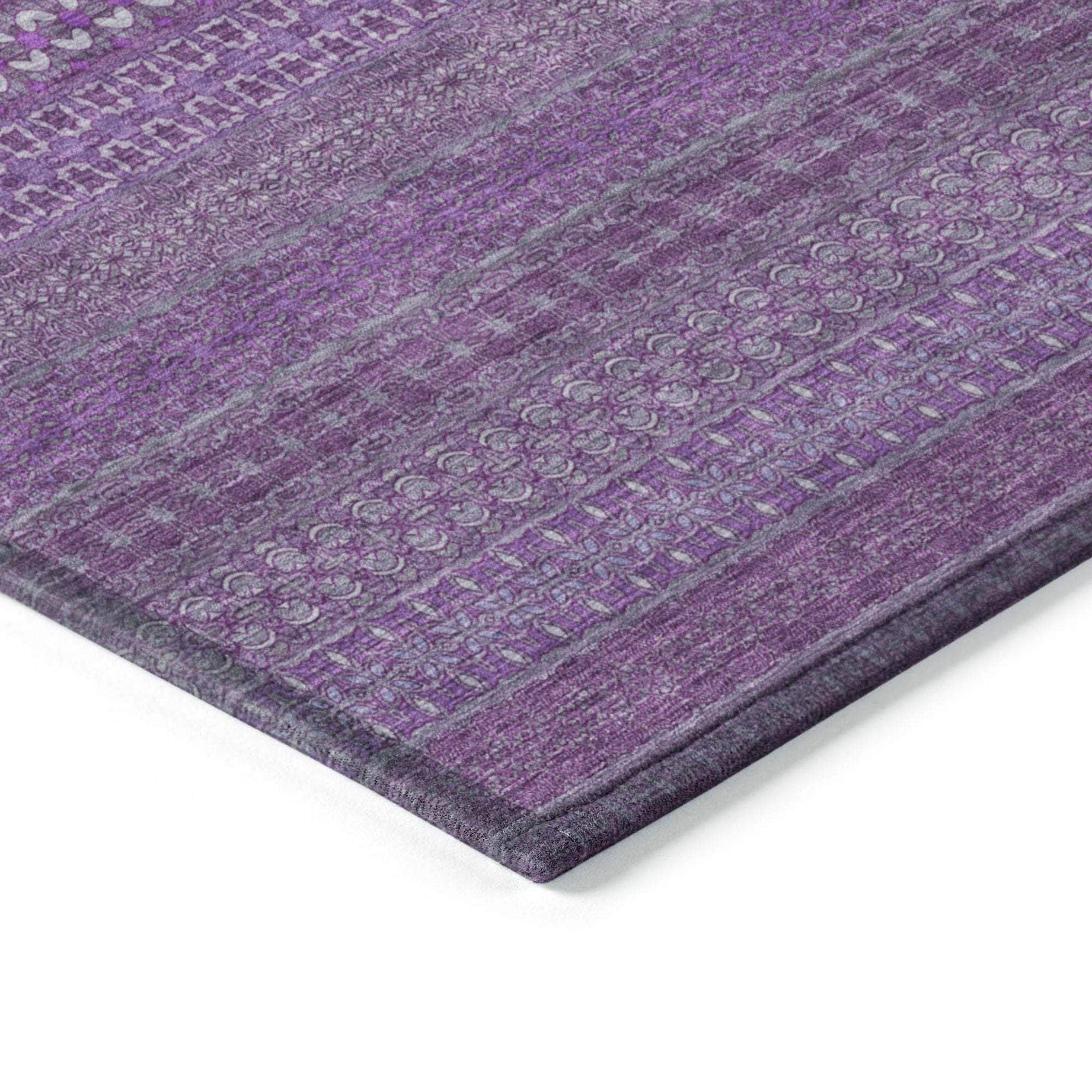 Machine Made ACN527 Eggplant Purple Rugs #color_eggplant purple