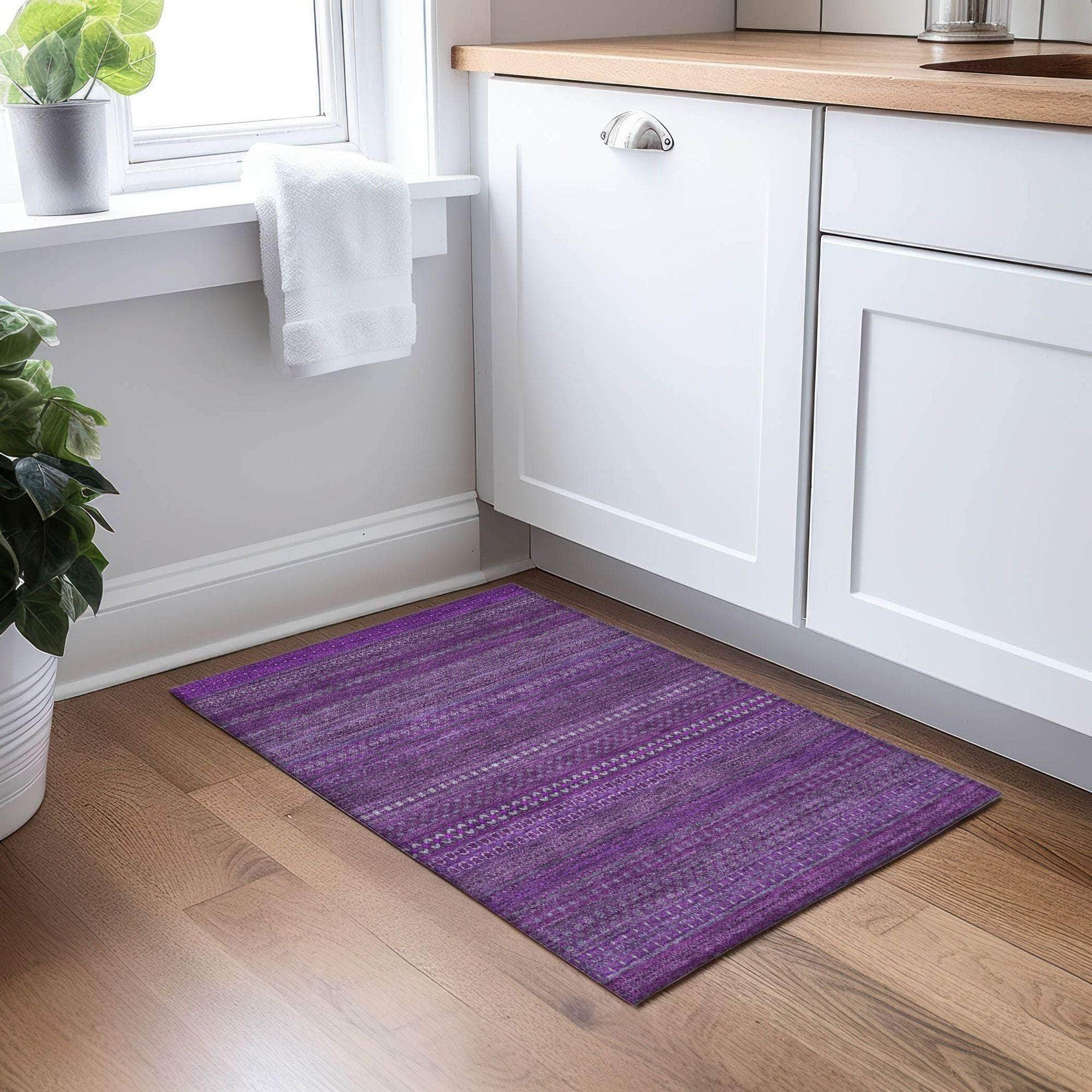 Machine Made ACN527 Eggplant Purple Rugs #color_eggplant purple