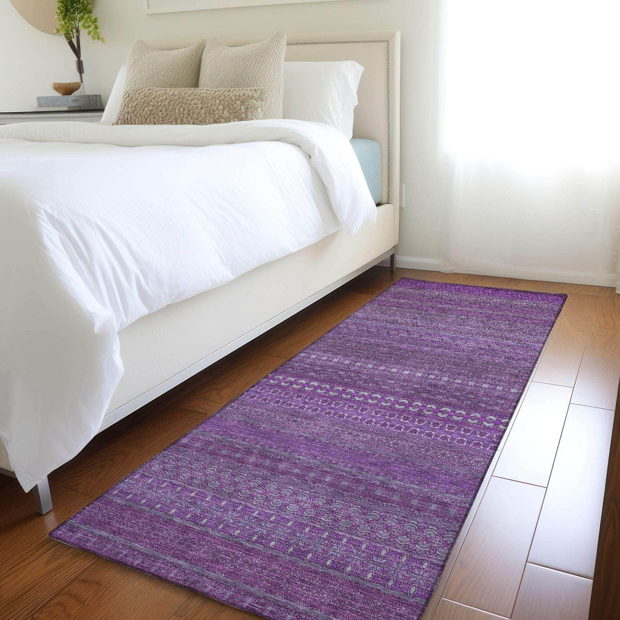 Machine Made ACN527 Eggplant Purple Rugs #color_eggplant purple