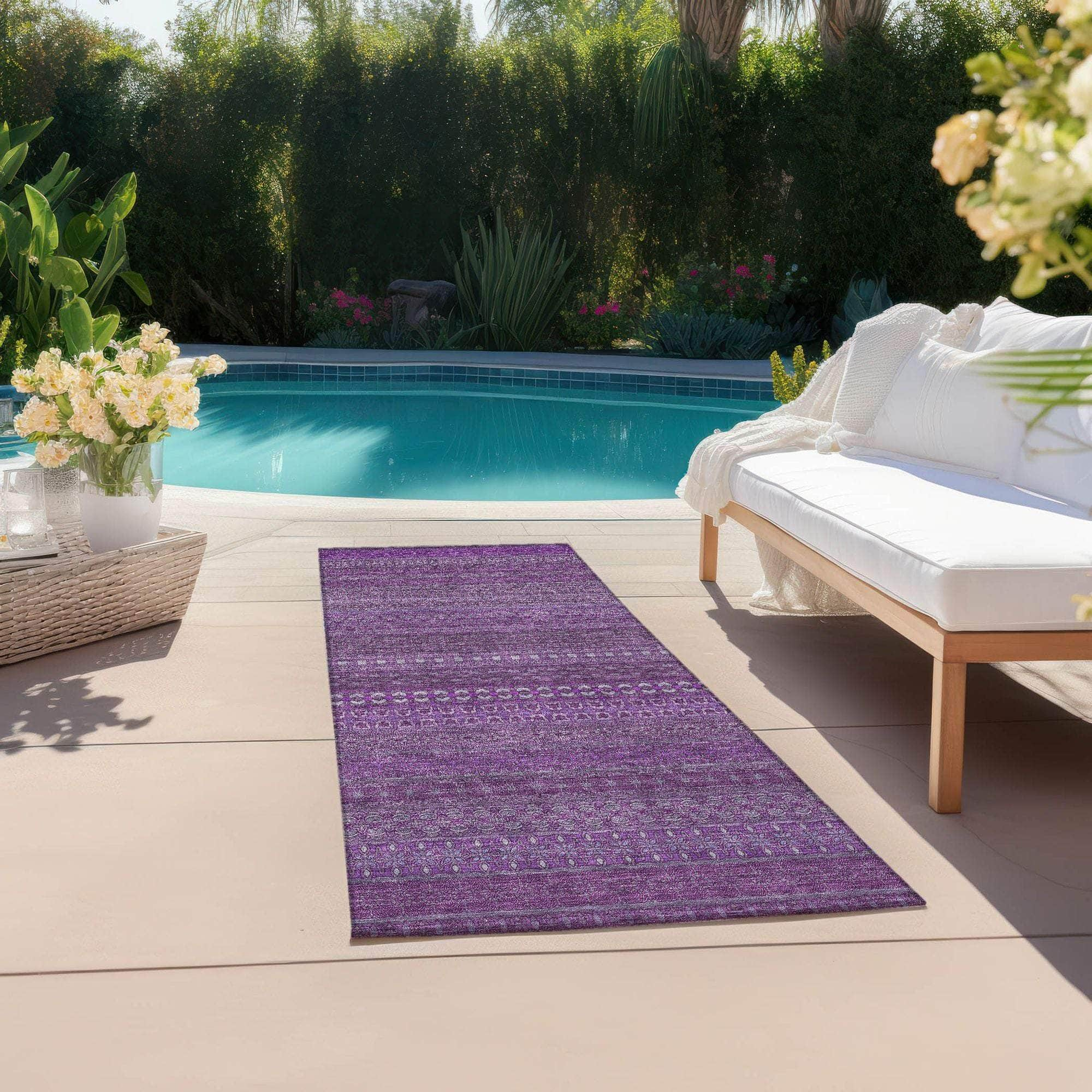 Machine Made ACN527 Eggplant Purple Rugs #color_eggplant purple