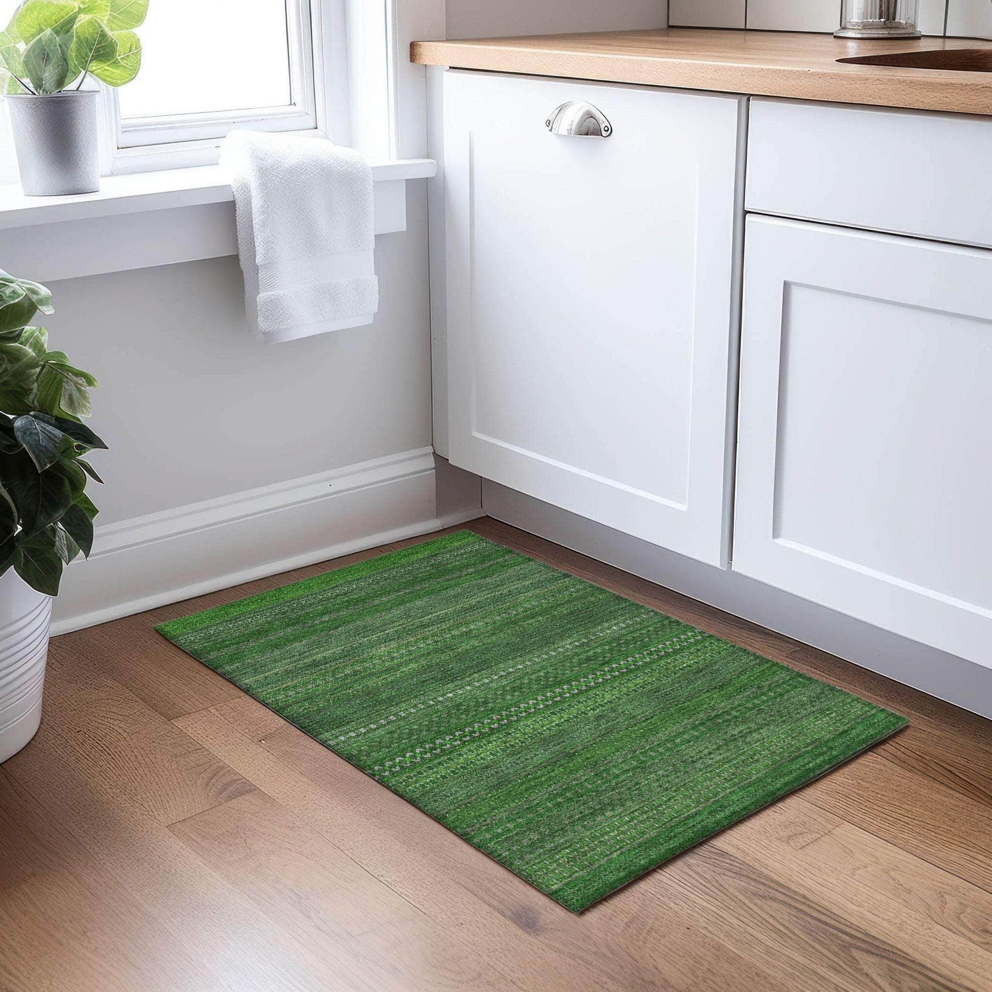 Machine Made ACN527 Fern Green Rugs #color_fern green